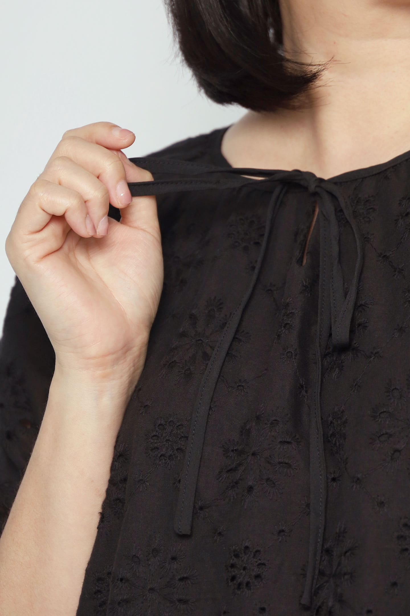 Willa Top in Black Crochet