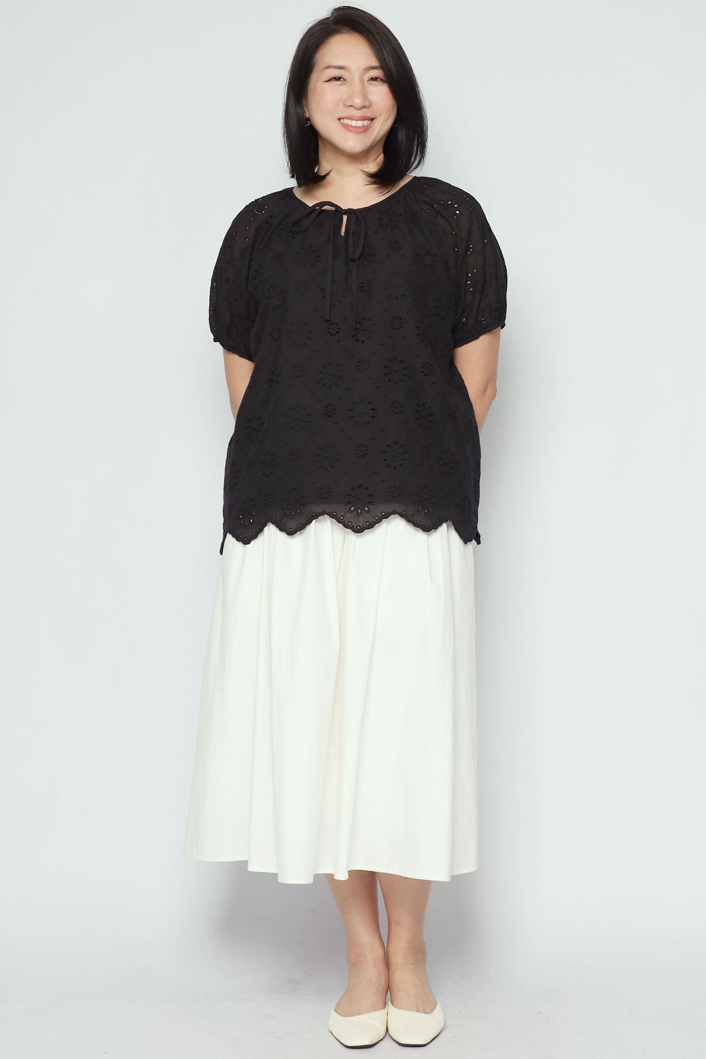 Willa Top in Black Crochet