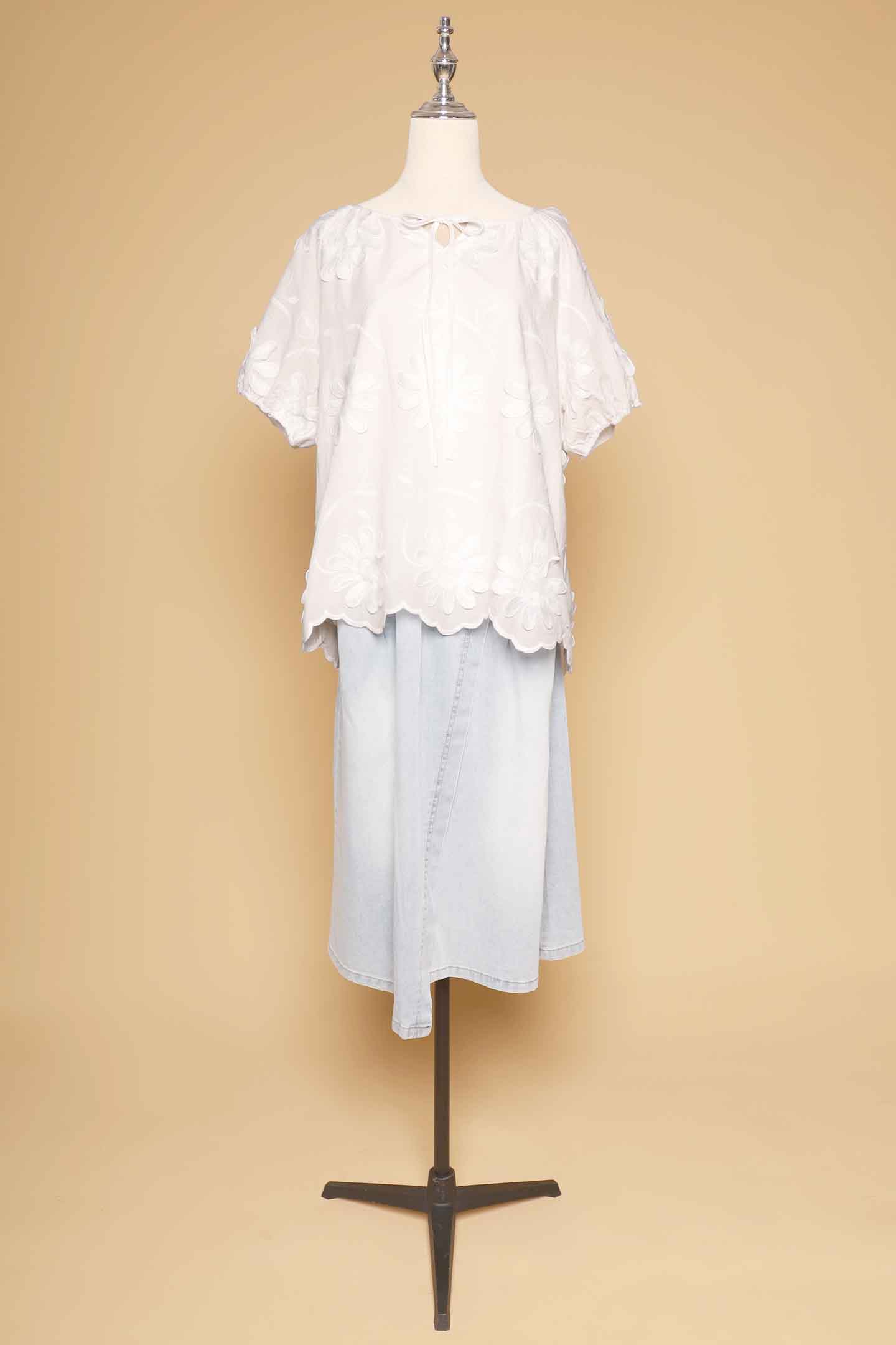 PO - Willa Top in White Crochet