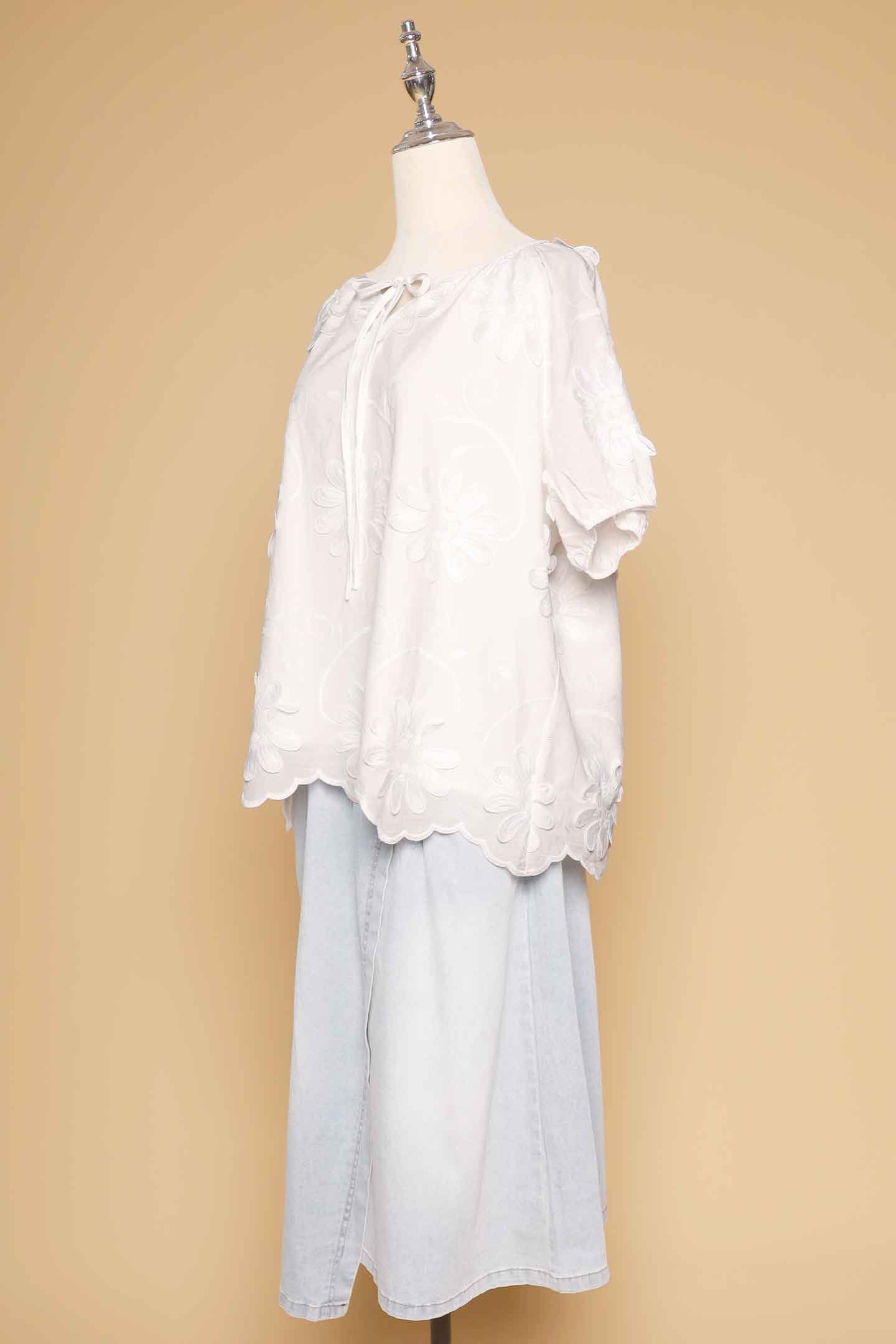 PO - Willa Top in White Crochet