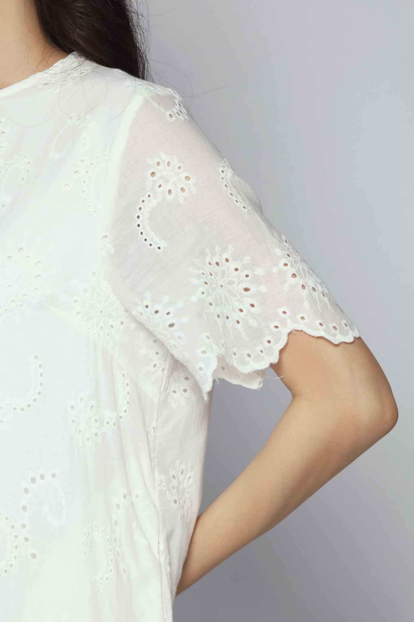 Winona Dress in White Crochet