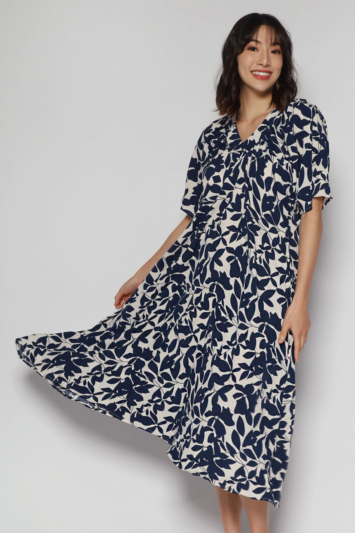 Whitney V Dress in Trumpet Vine