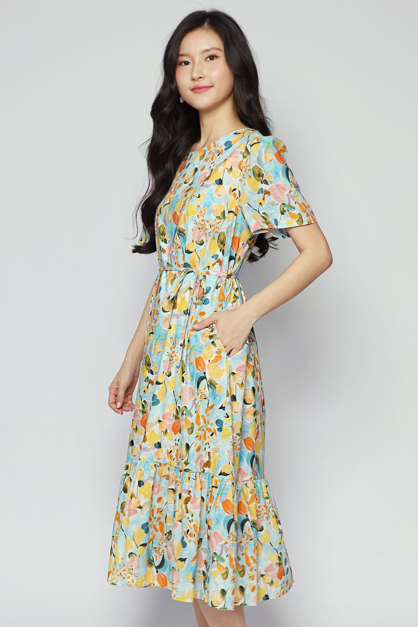 Xing Dress in Citrus Garden