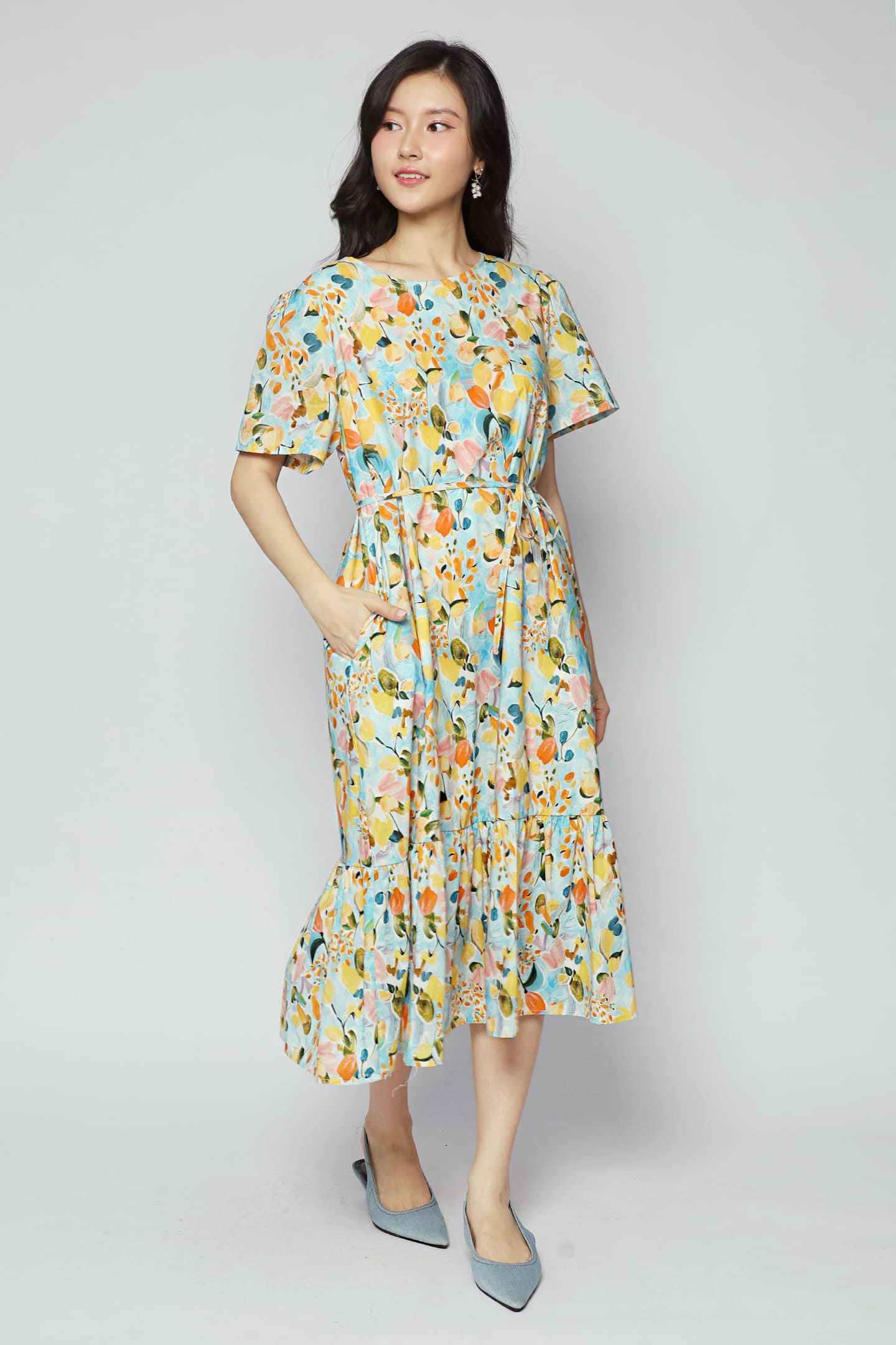 Xing Dress in Citrus Garden