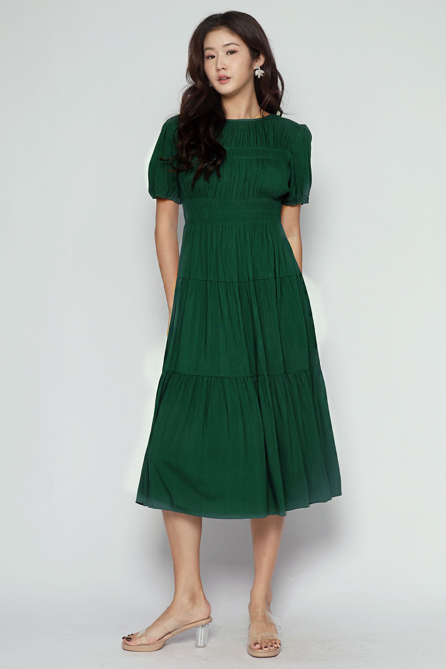 Xoxo Dress in Emerald Green