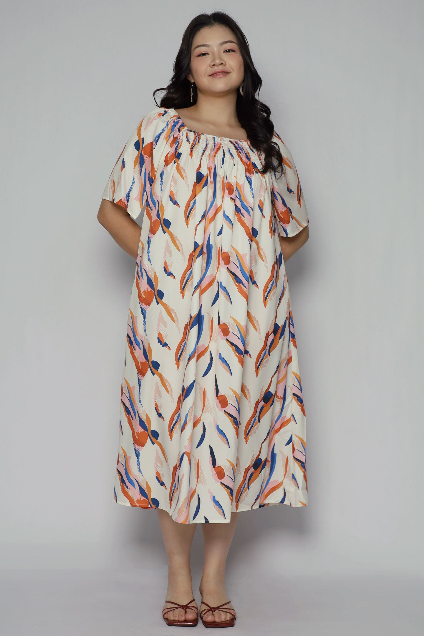 Yasmina Dress in Sunset Strokes