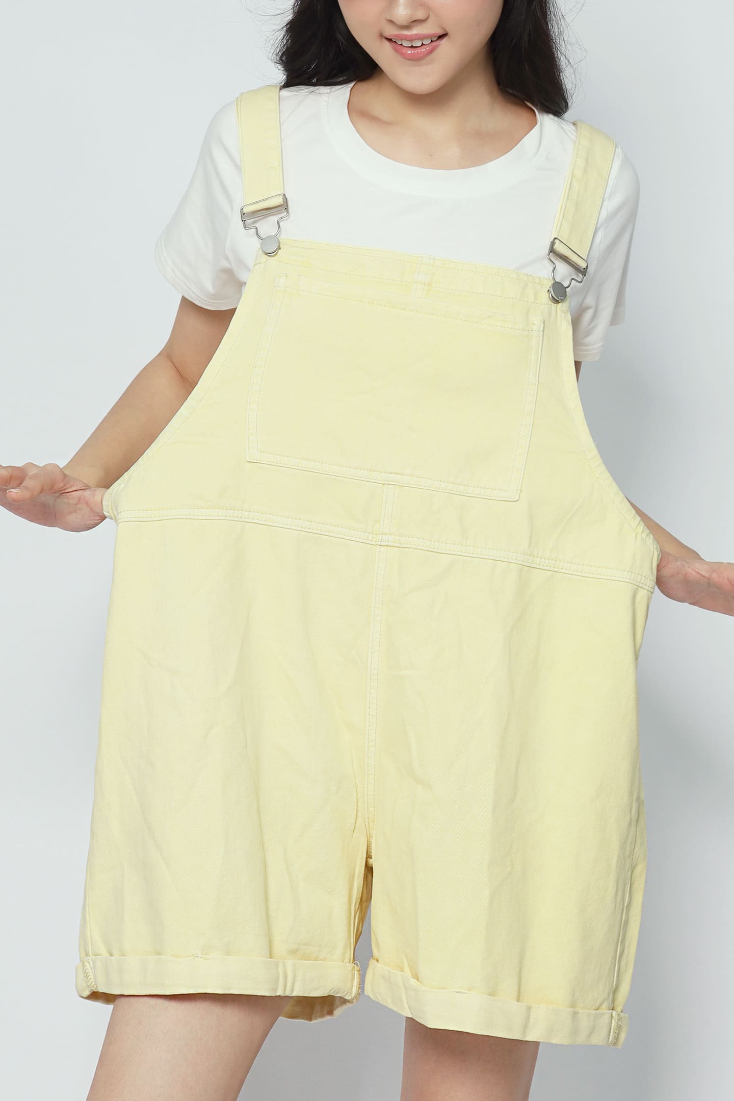 Confetti Pop Pinafore Playsuit in Yellow
