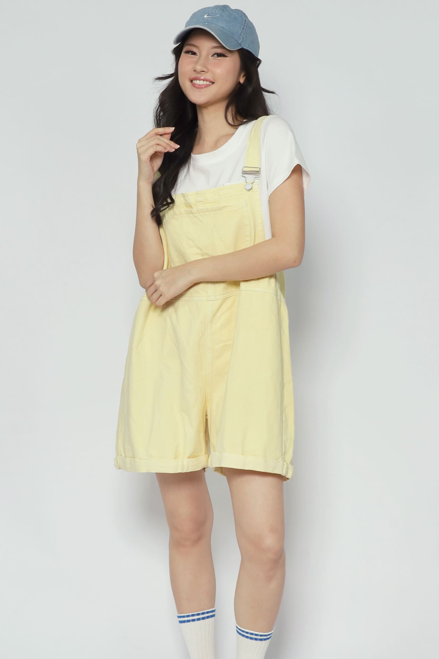 Confetti Pop Pinafore Playsuit in Yellow