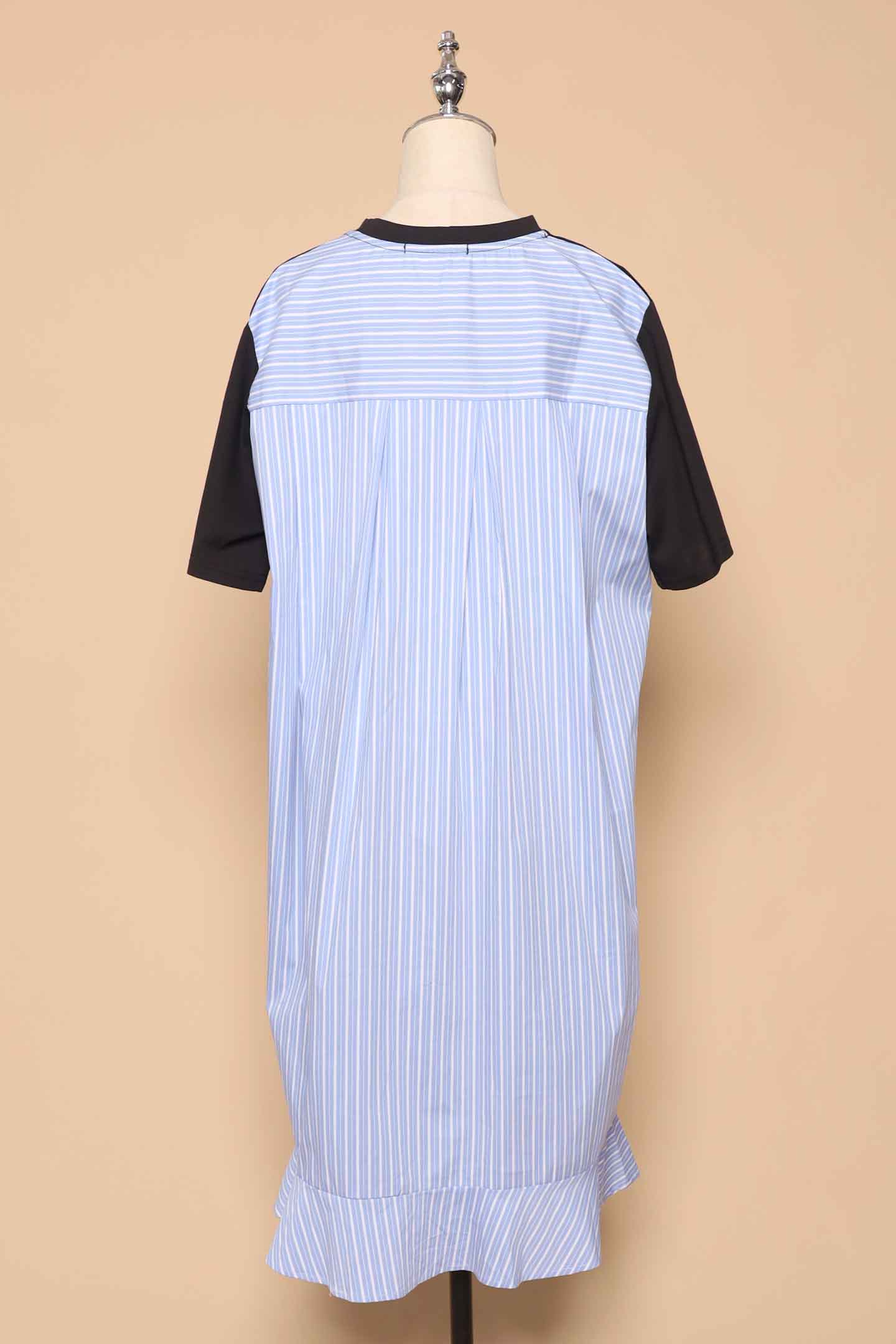 PO - Yong Pinstripes Dress in Black