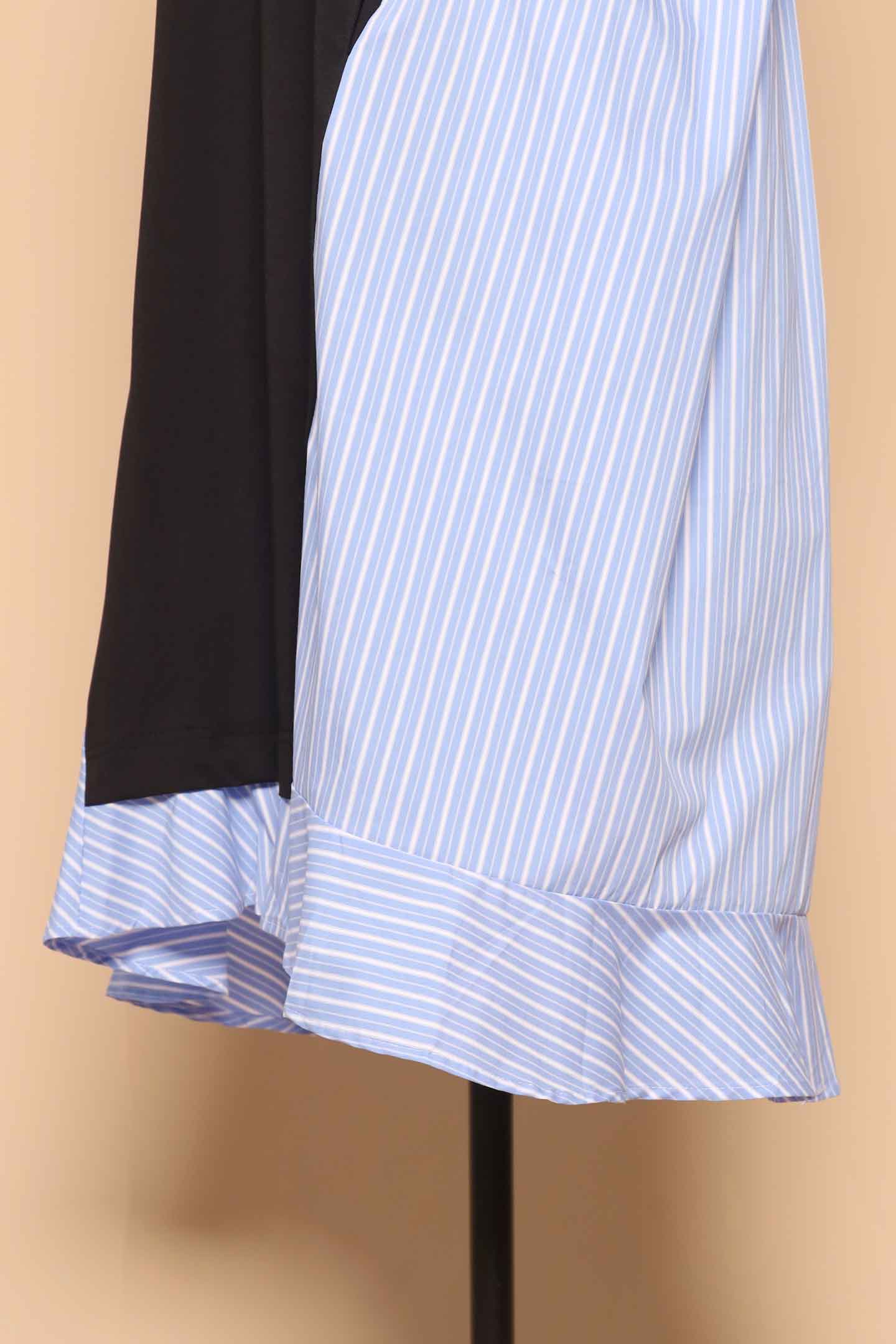 PO - Yong Pinstripes Dress in Black