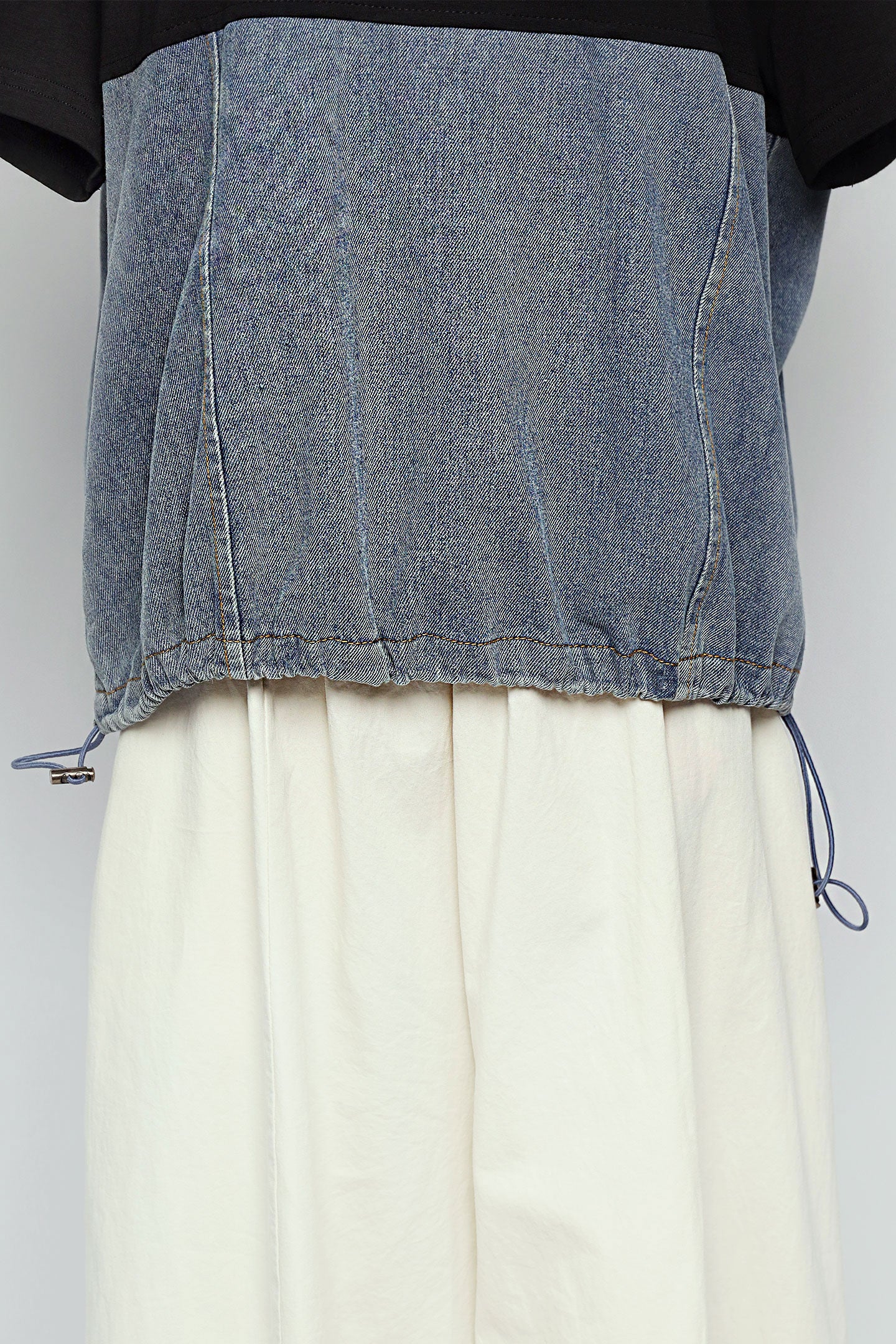 PO - Yoon Top in Black Denim