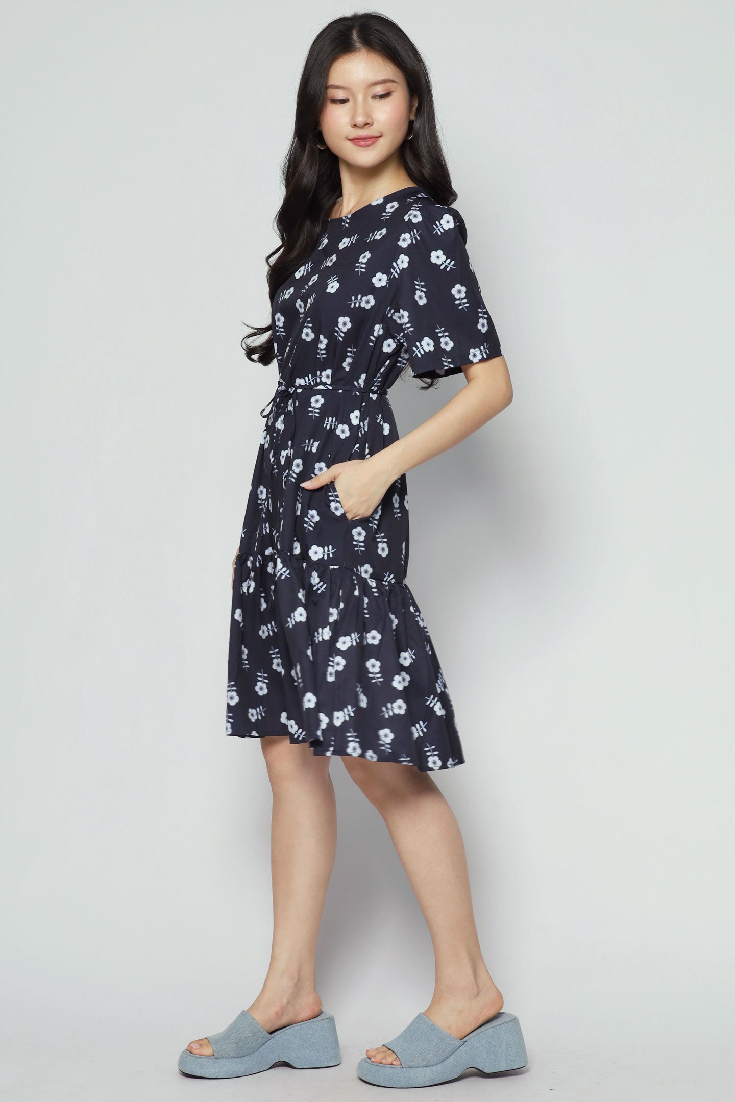 Yue Dress in Blue Serenade