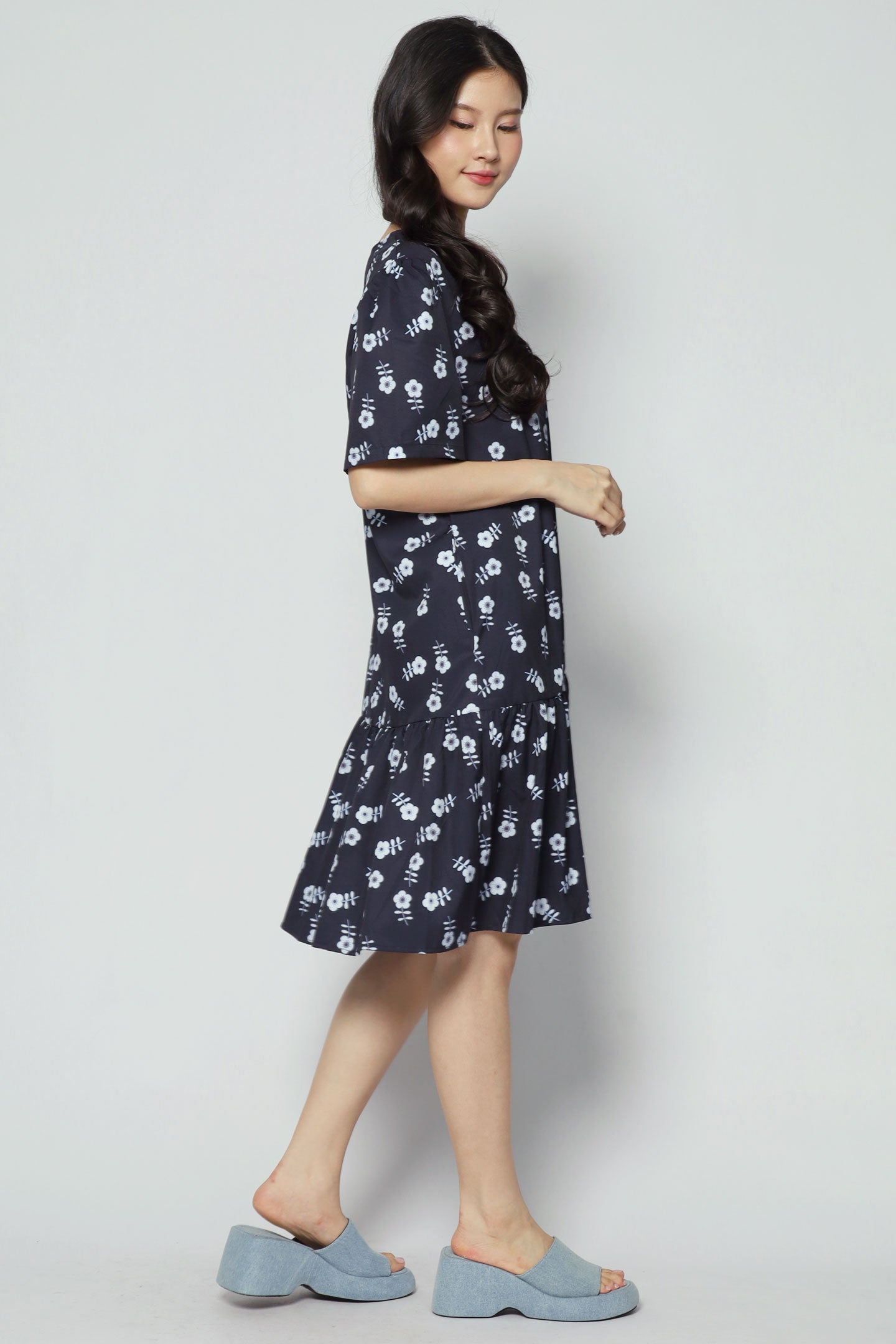 Yue Dress in Blue Serenade