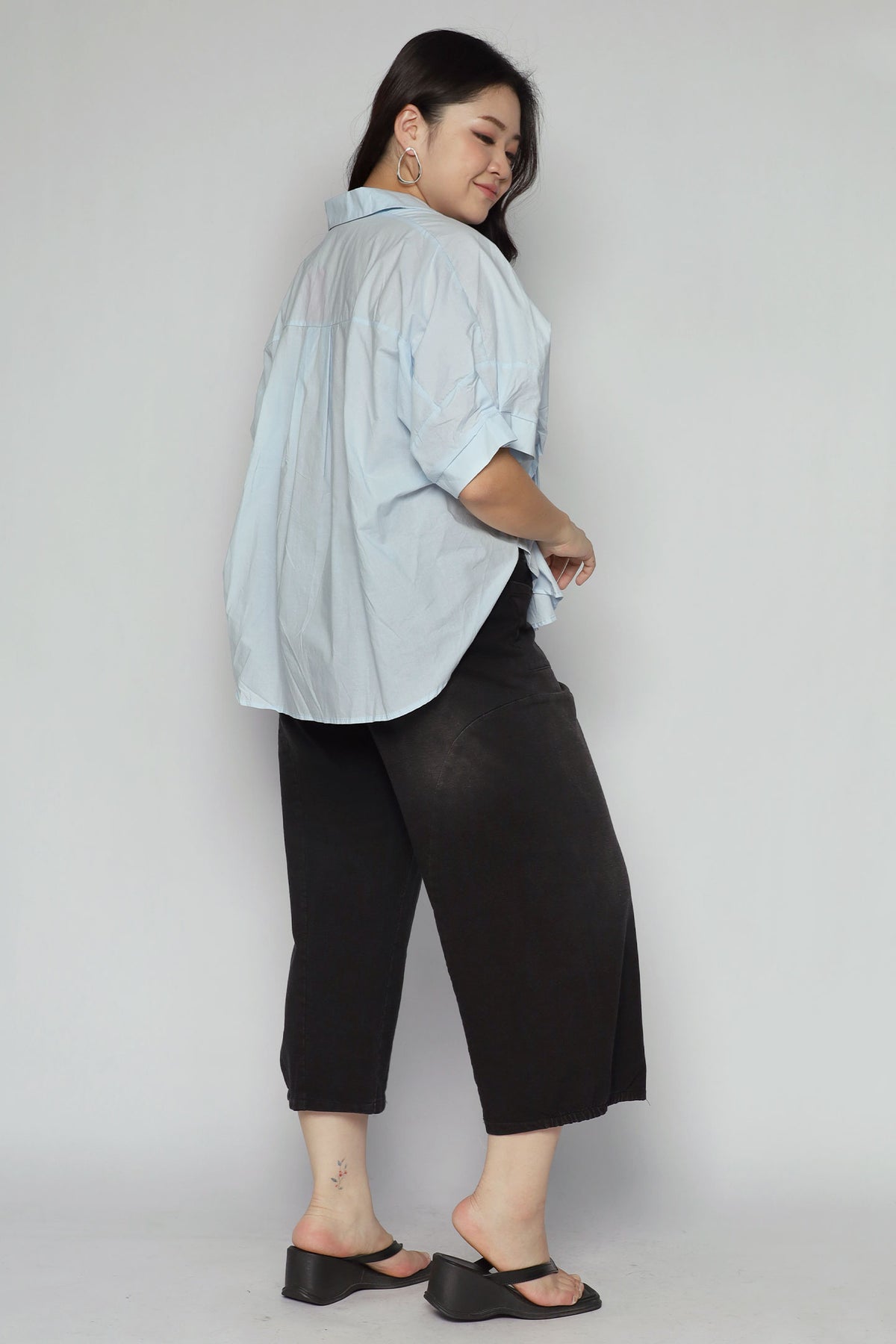Yuka Pleated Top in Blue