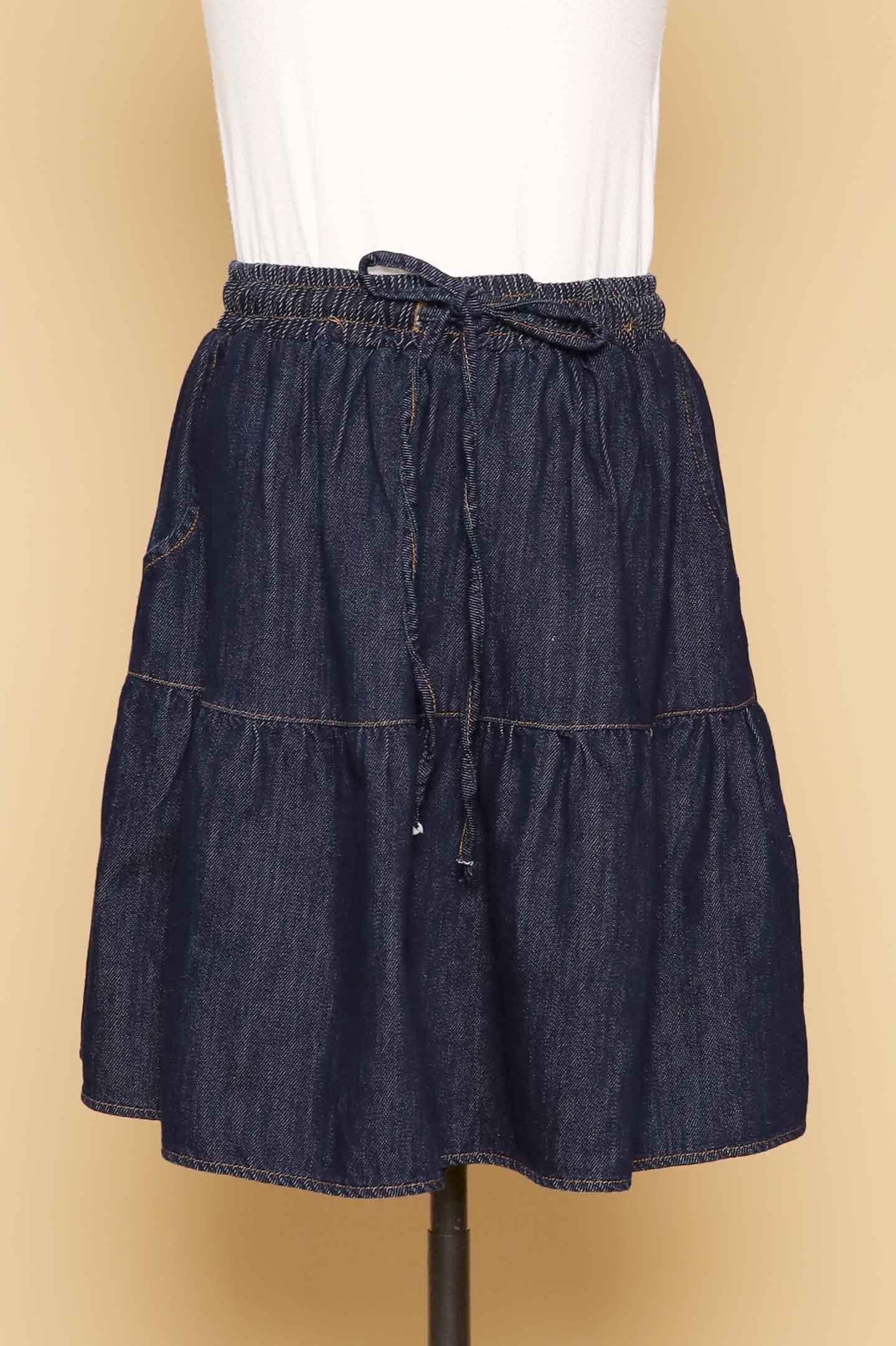 PO - Zadie Skirt in Dark Denim