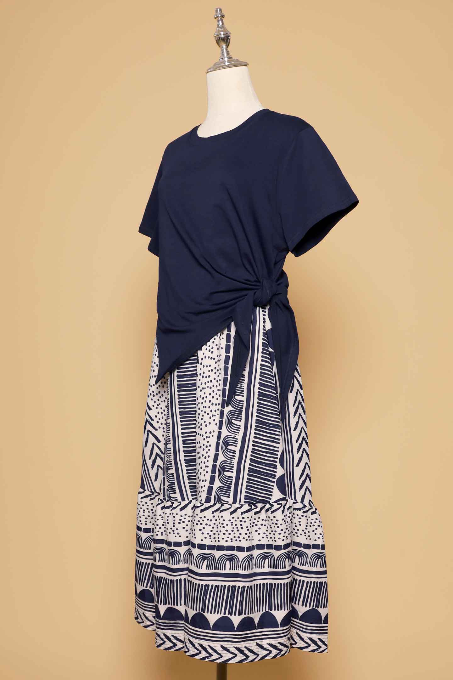 PO - Zion Dress in Doodle Lines