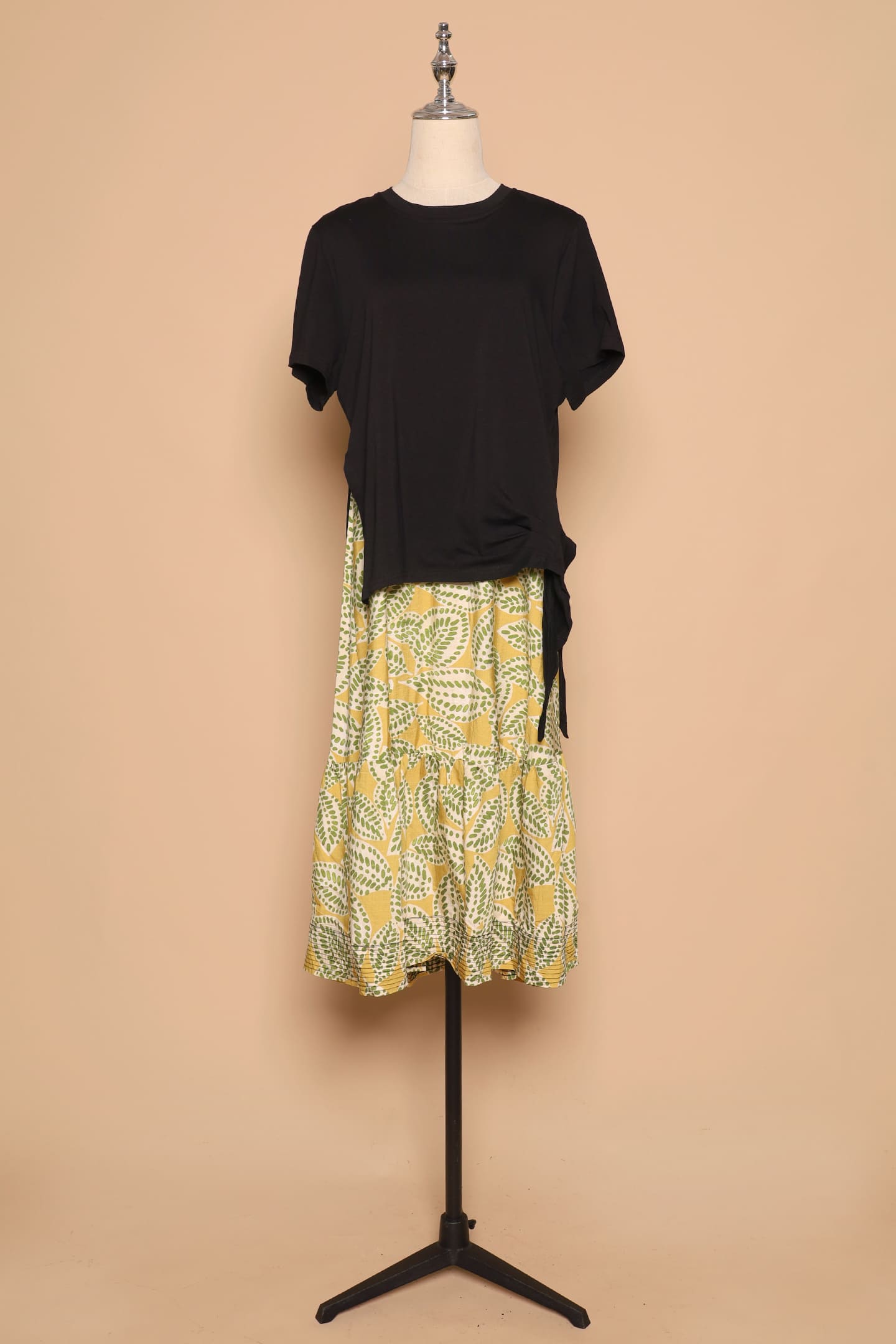 PO - Zion Dress in Green Dots