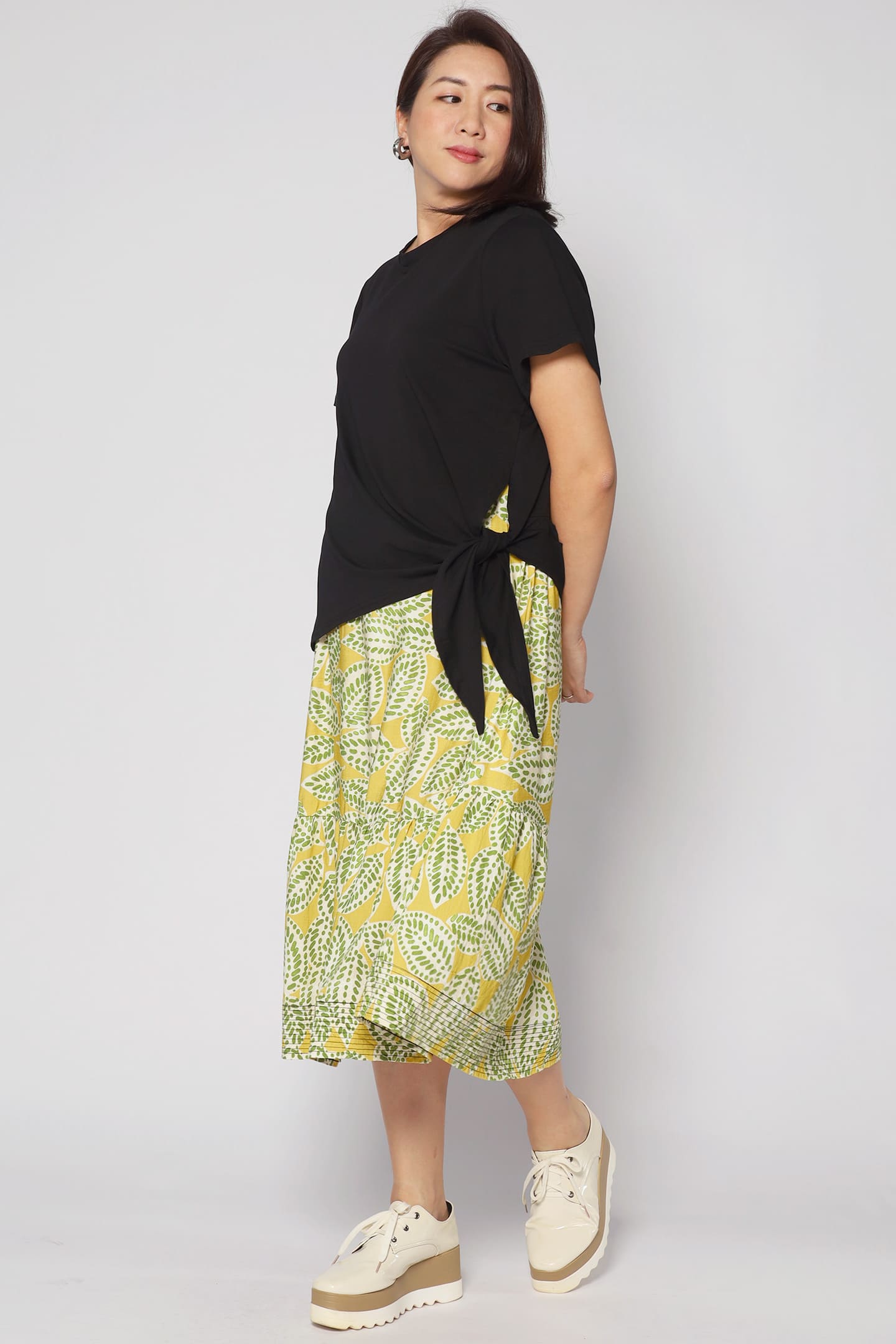 Zion Dress in Green Dots