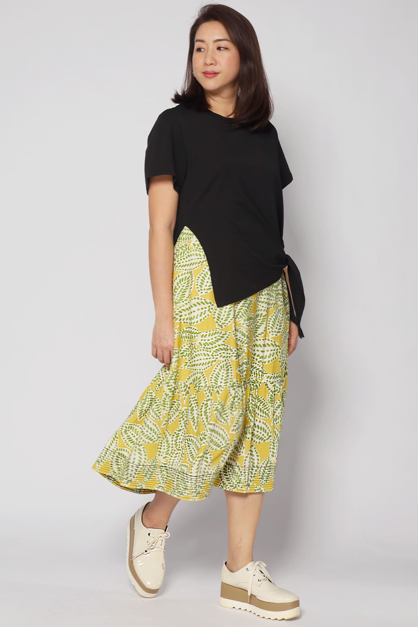 Zion Dress in Green Dots