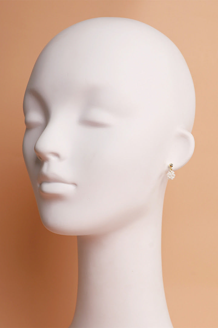 Beaded Ball Stud Earrings