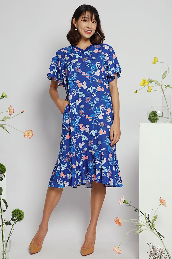 Oriental print outlet dress