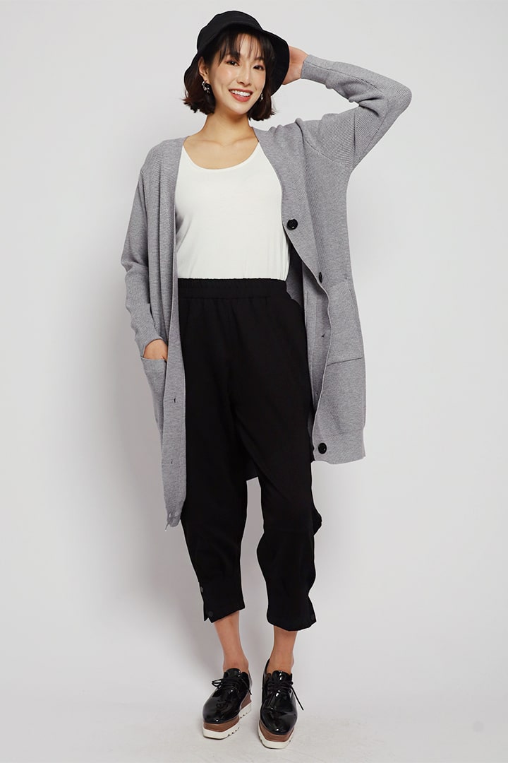 Romary Knit Cardigan in Grey