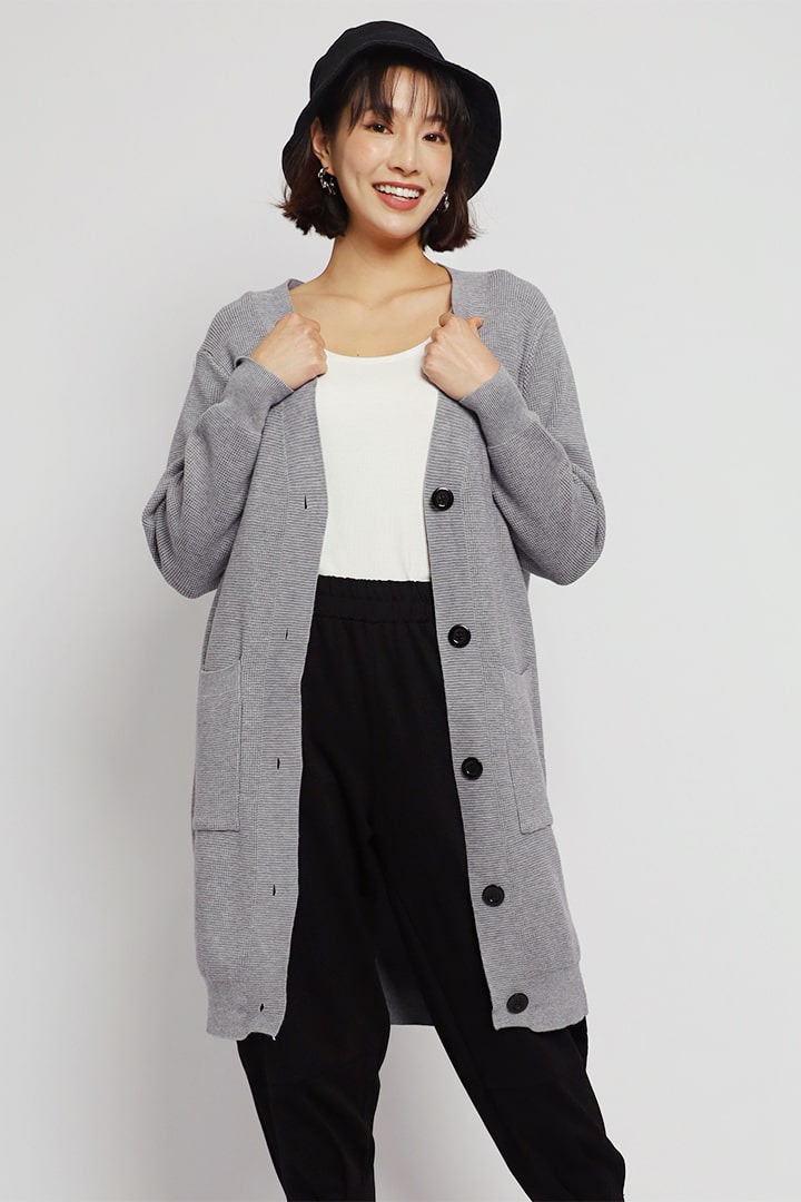 Romary Knit Cardigan in Grey