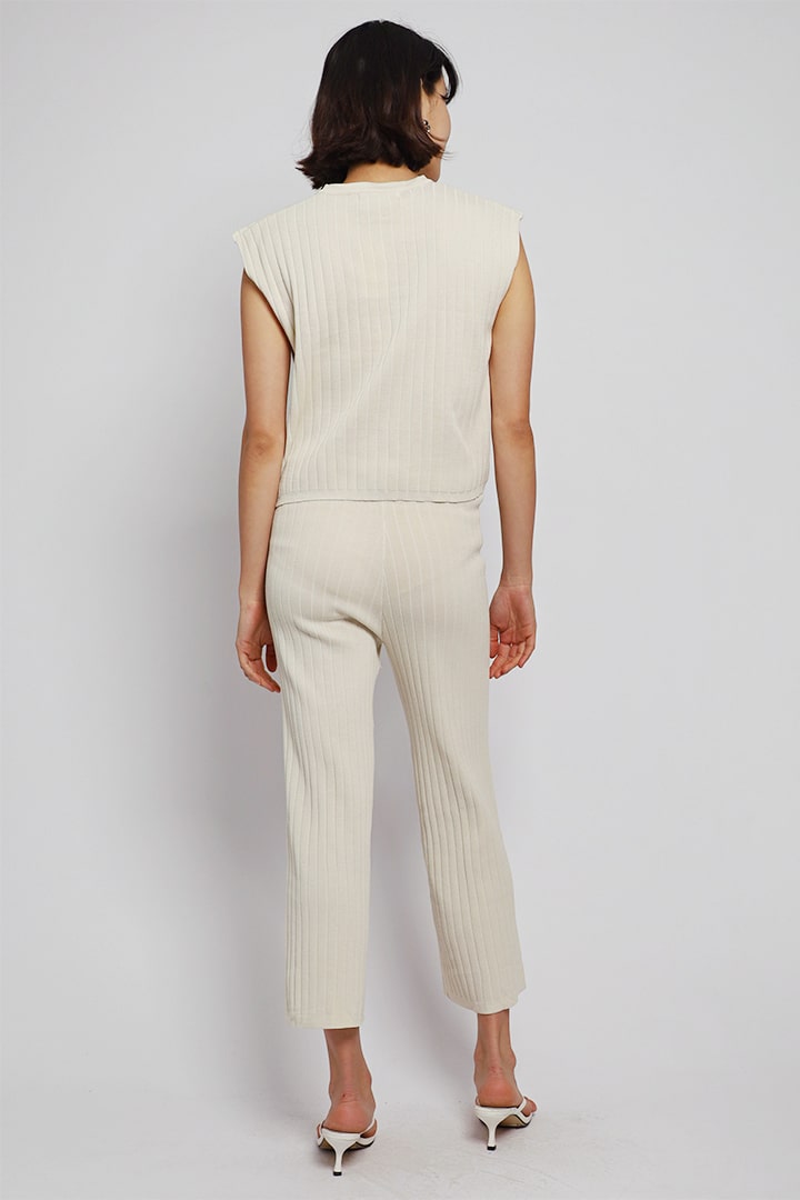Chelsea Knit 2 in 1 Pants Set in Cream