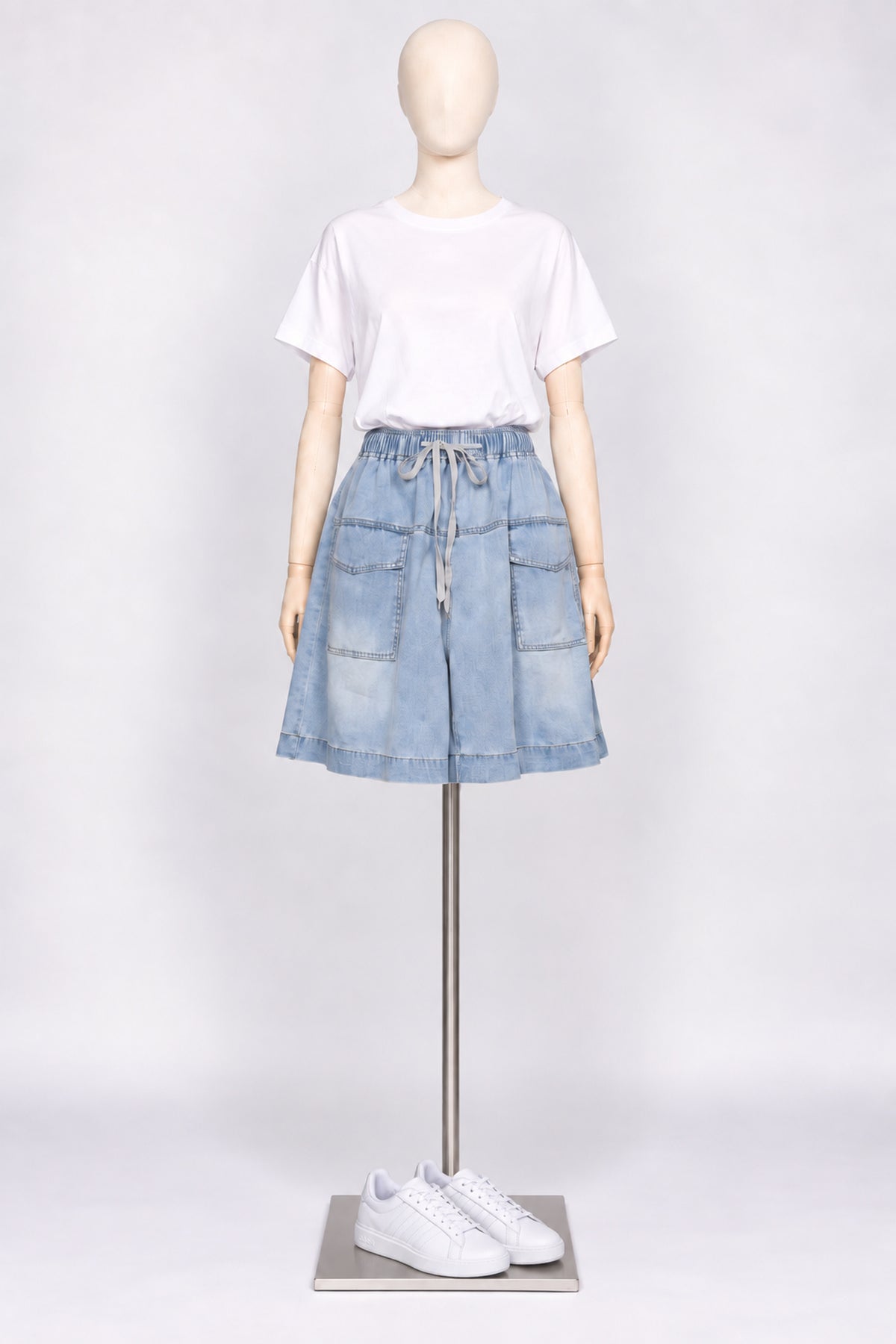 PO - Chell Denim Shorts in Light Blue