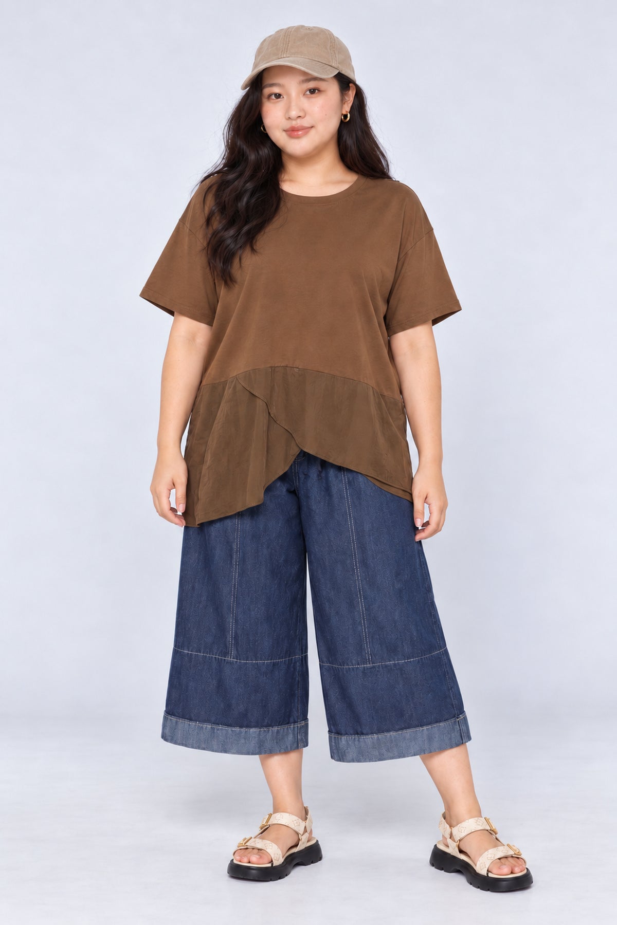 Easy by TE - Kayden Asymmetrical Top in Brown