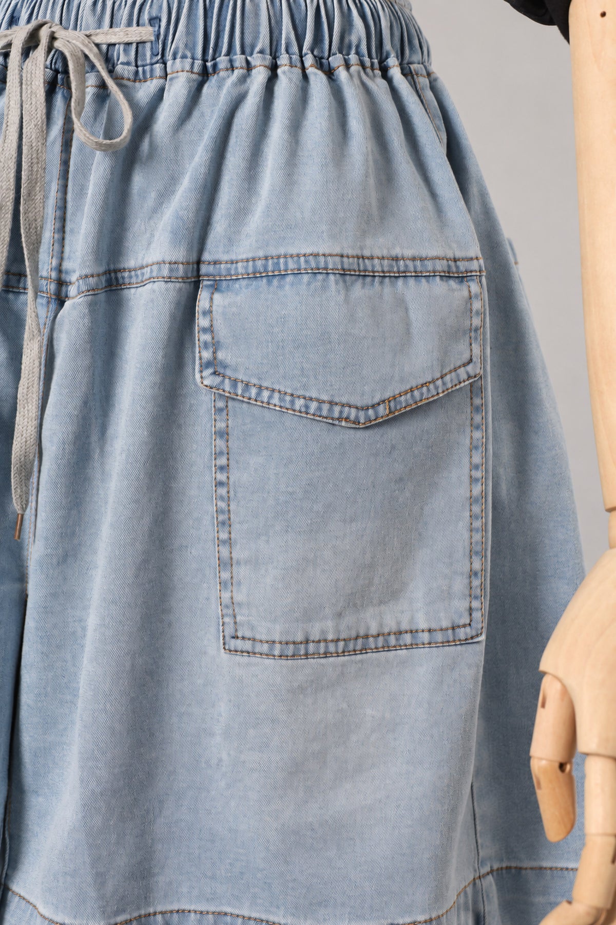 PO - Chell Denim Shorts in Light Blue
