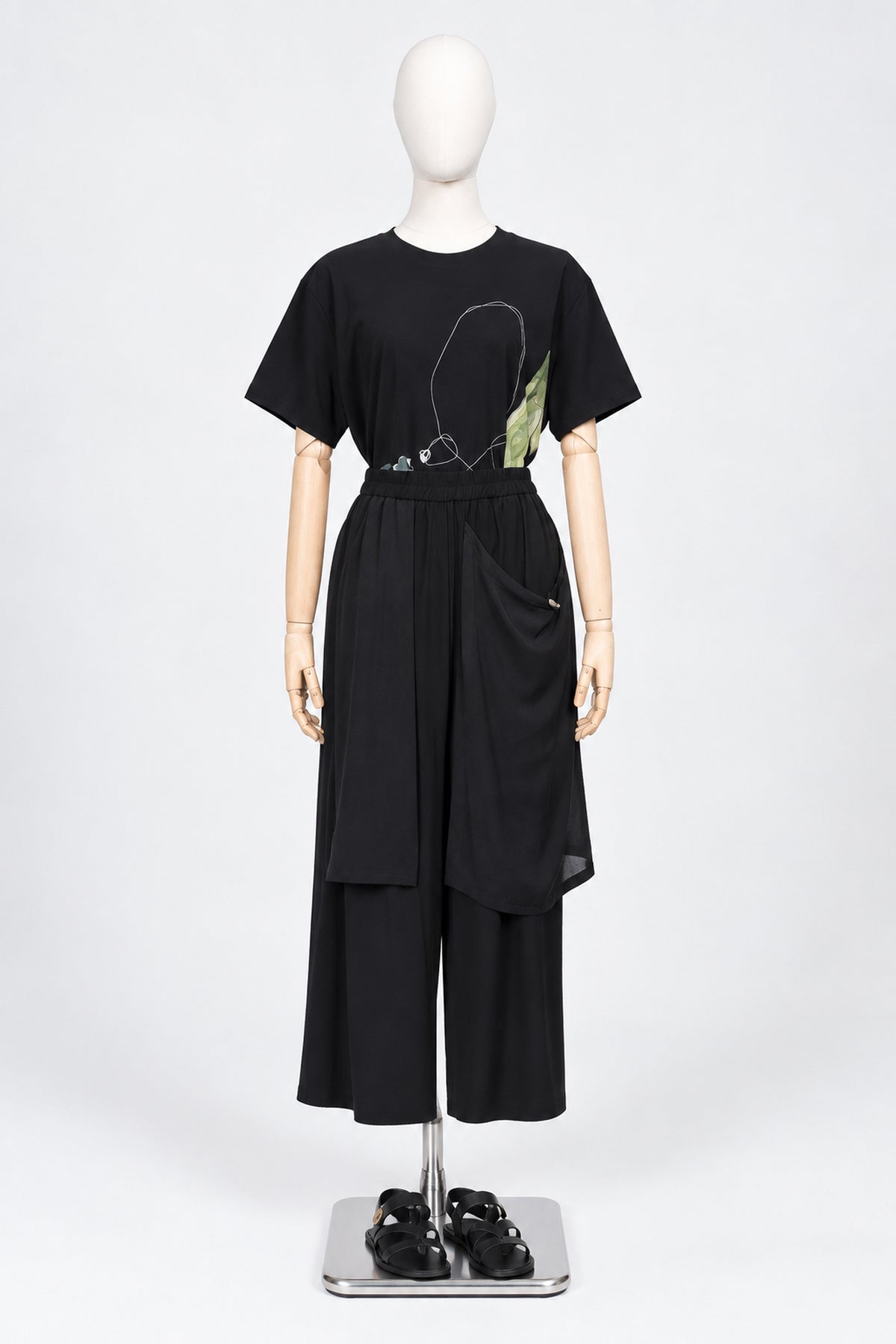PO - Salora Layered Pants in Black