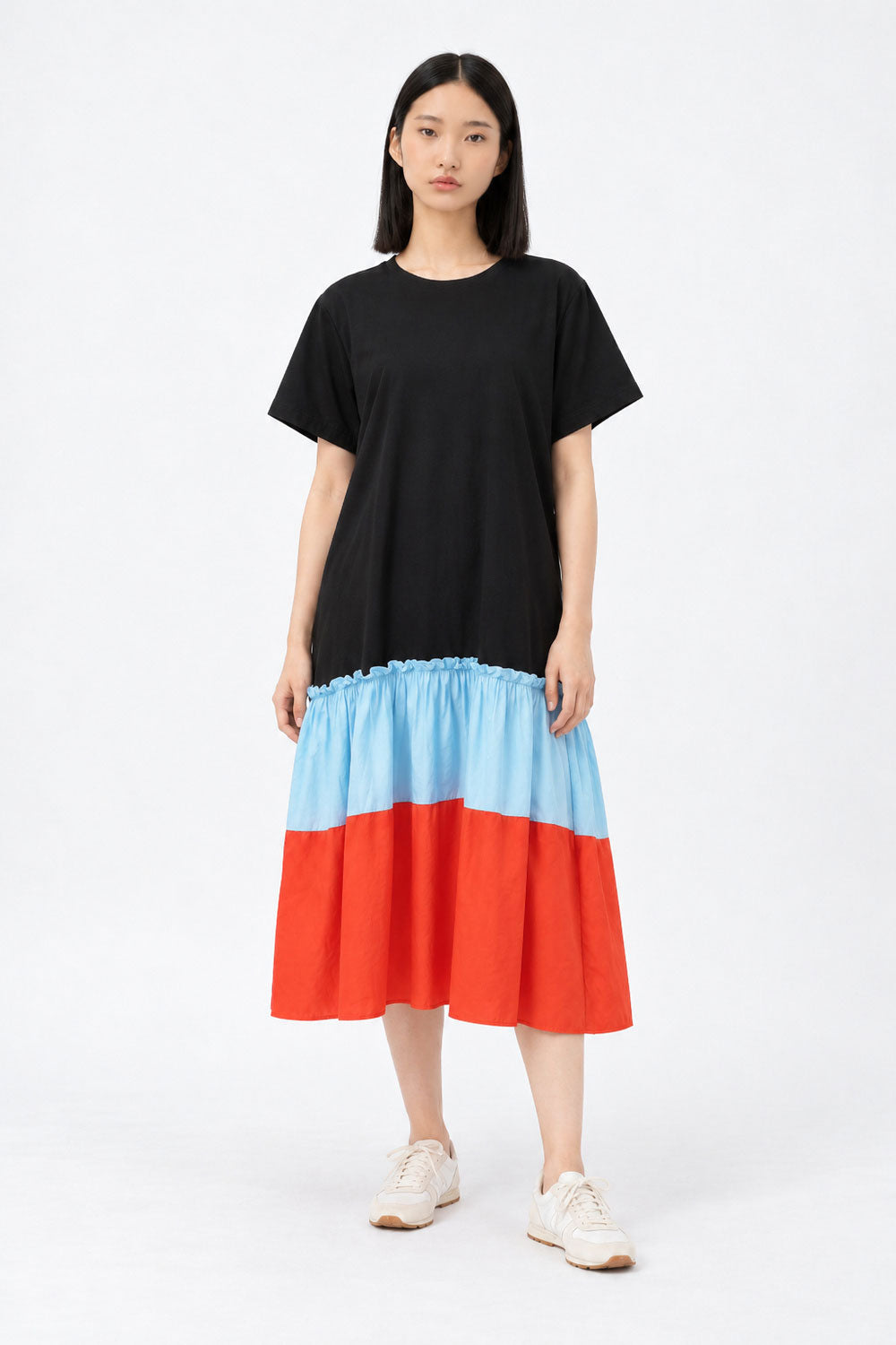 Estella Dress in Blue Orange