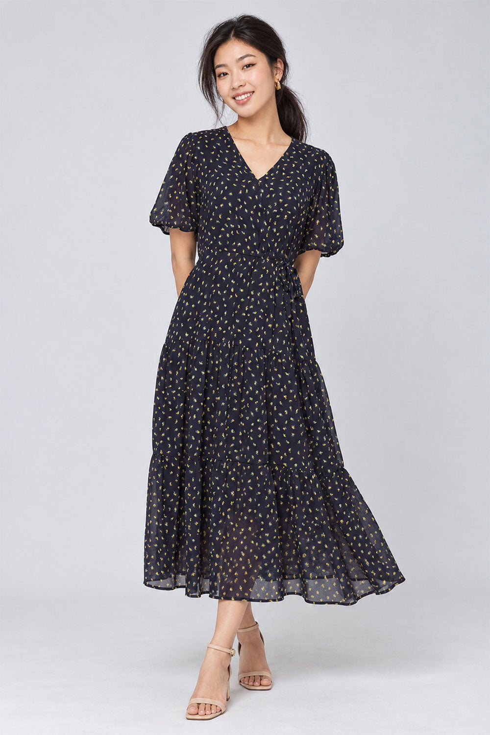 Keisha Dress in Blue Willow