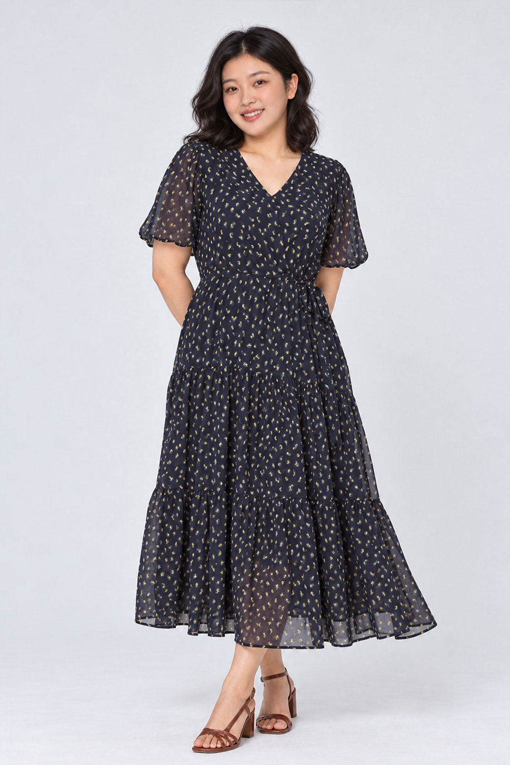 Keisha Dress in Blue Willow