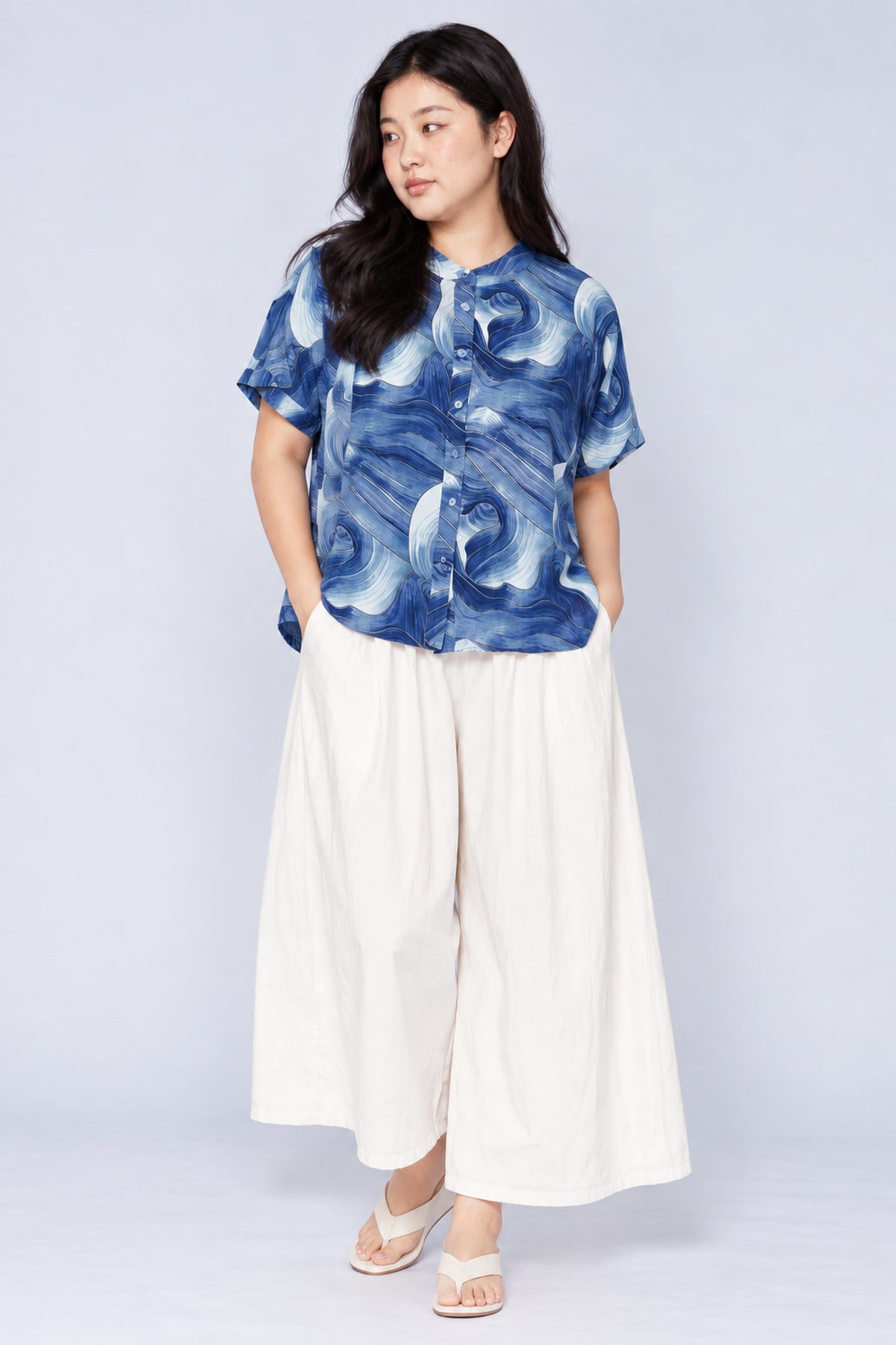 Penelope Top in Blue Cove