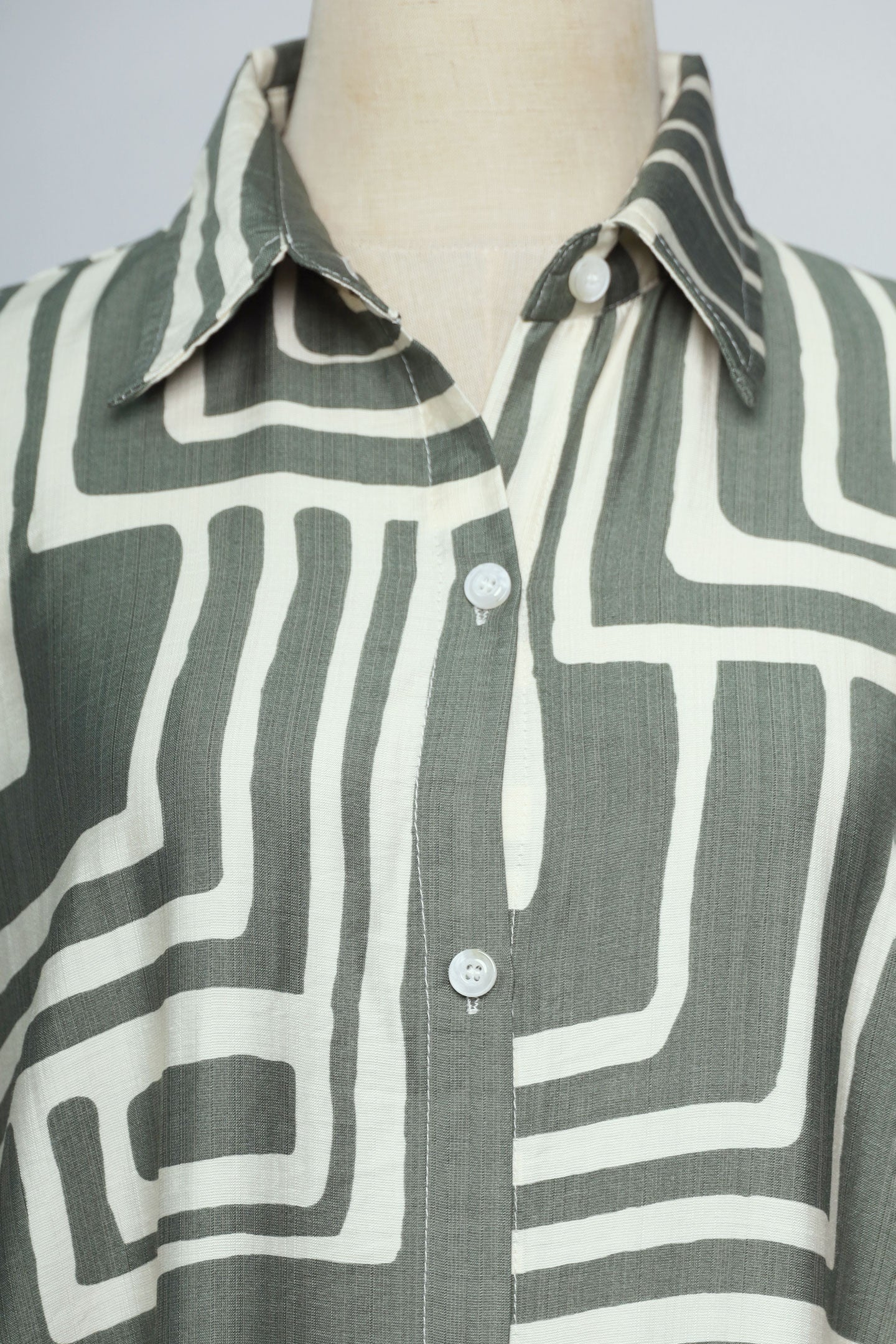 PO - Shanny Shirt Dress in Green Tracks