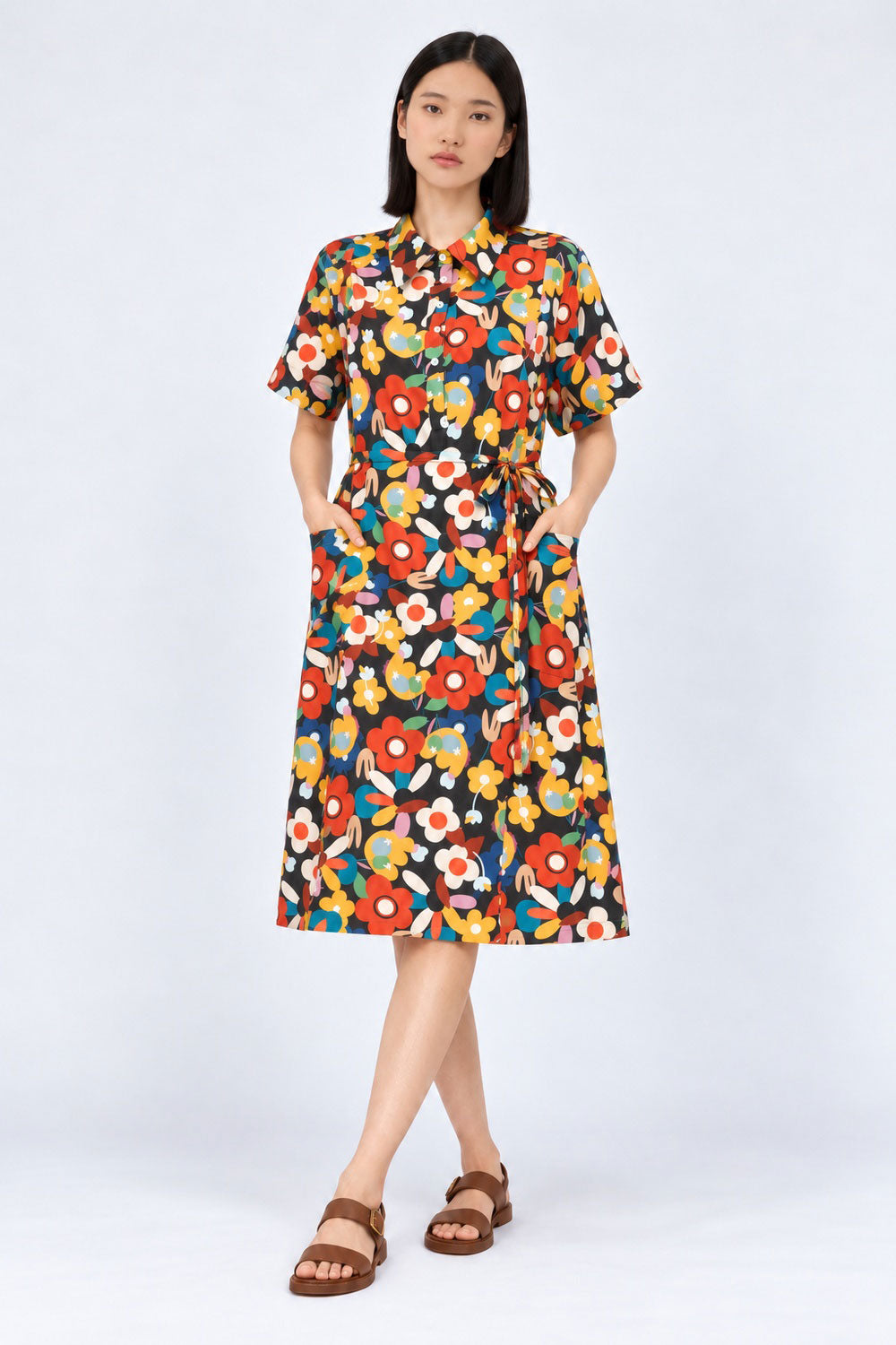 Kona Dress in Groovy Bloom