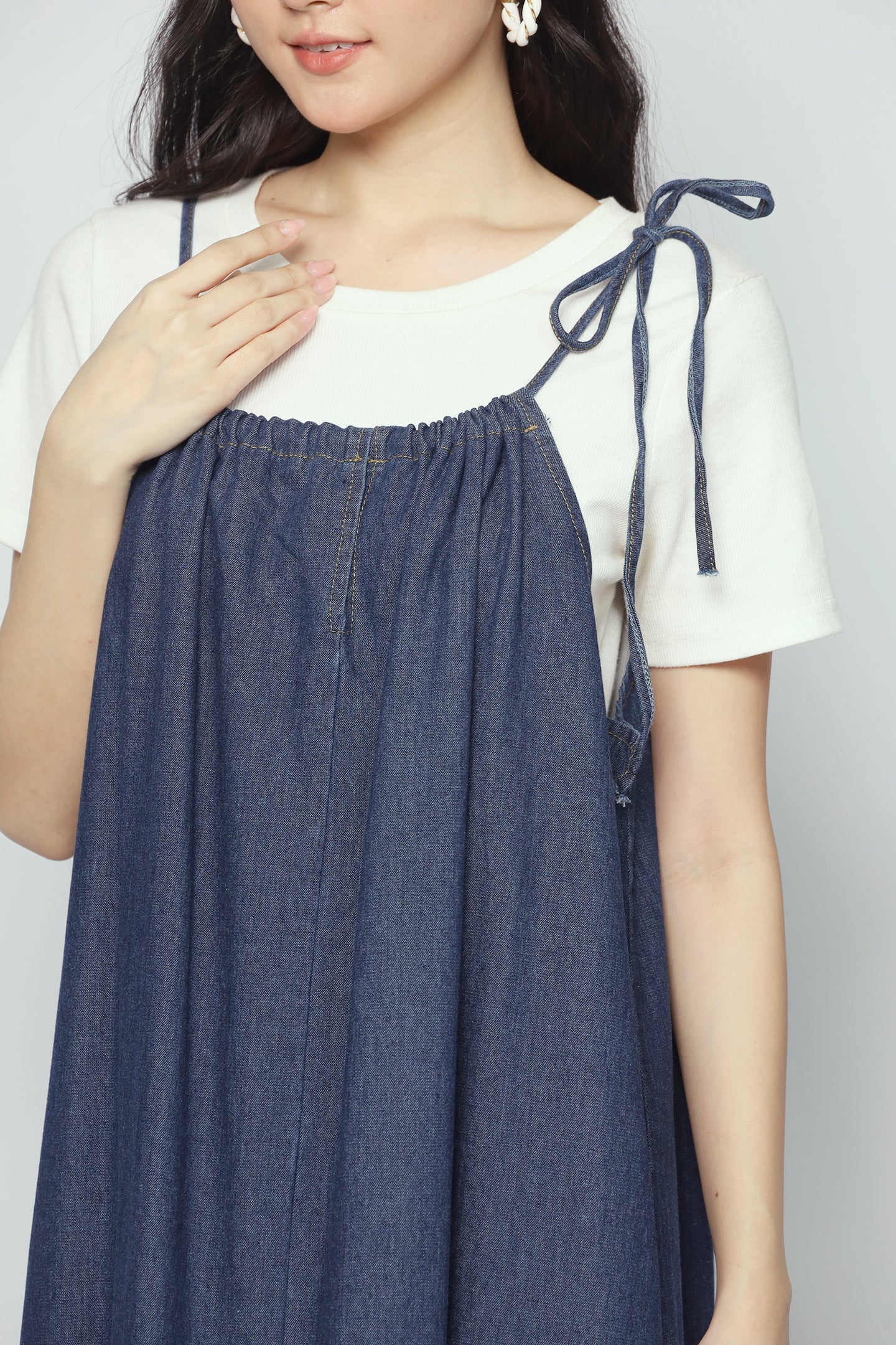 Aoki Denim Pinafore Dress