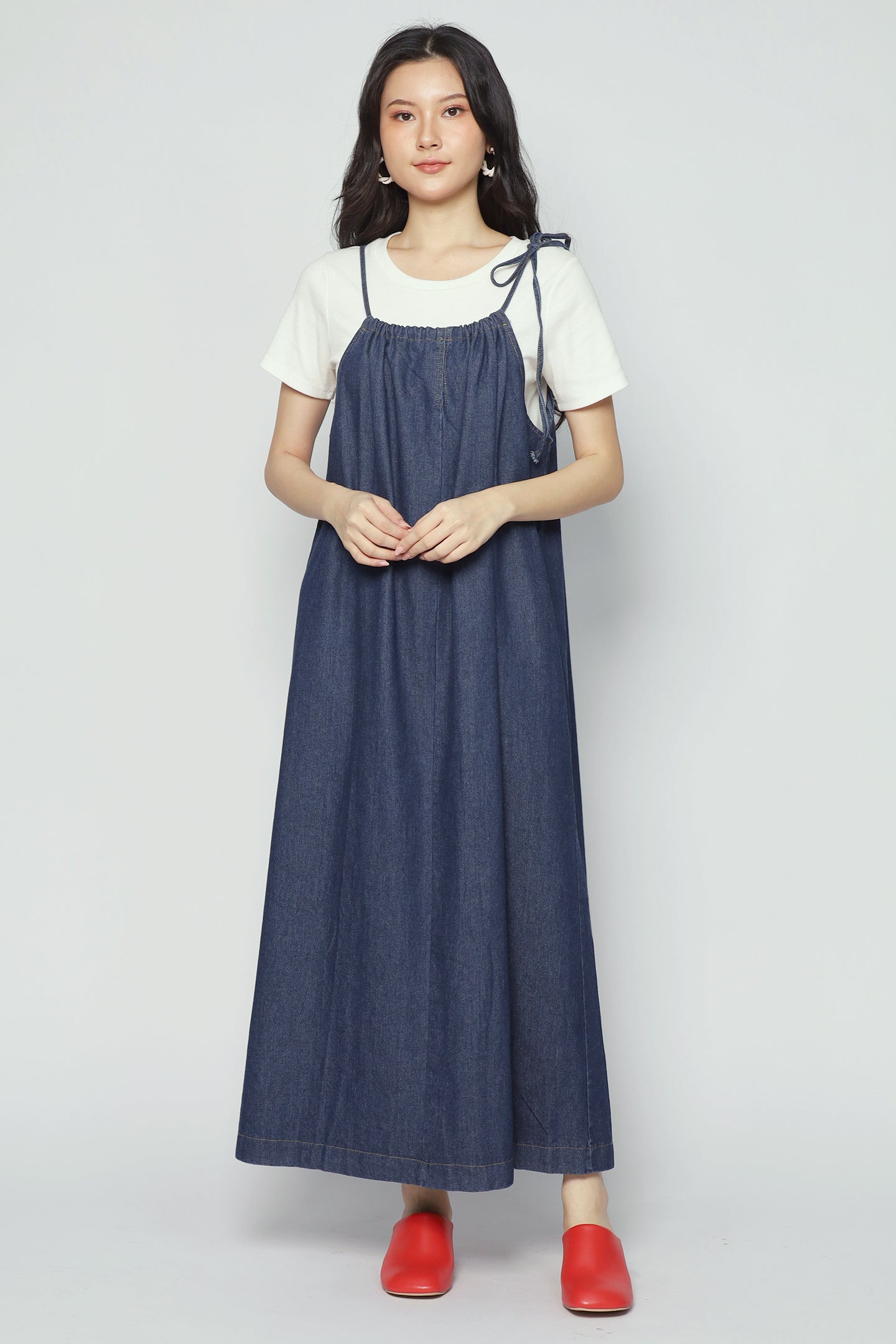 Aoki Denim Pinafore Dress