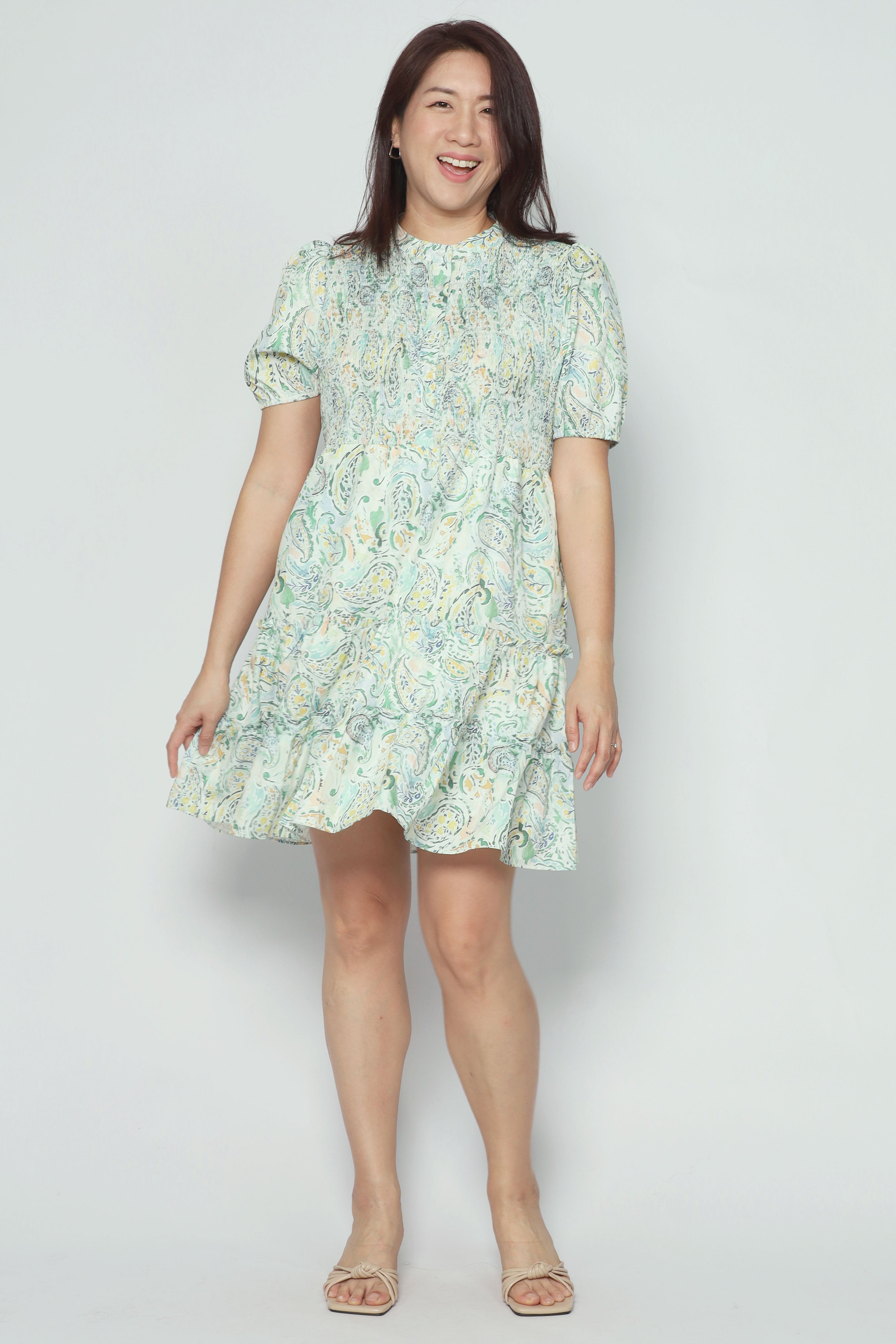 Ariel Dress in Whisper Paisley