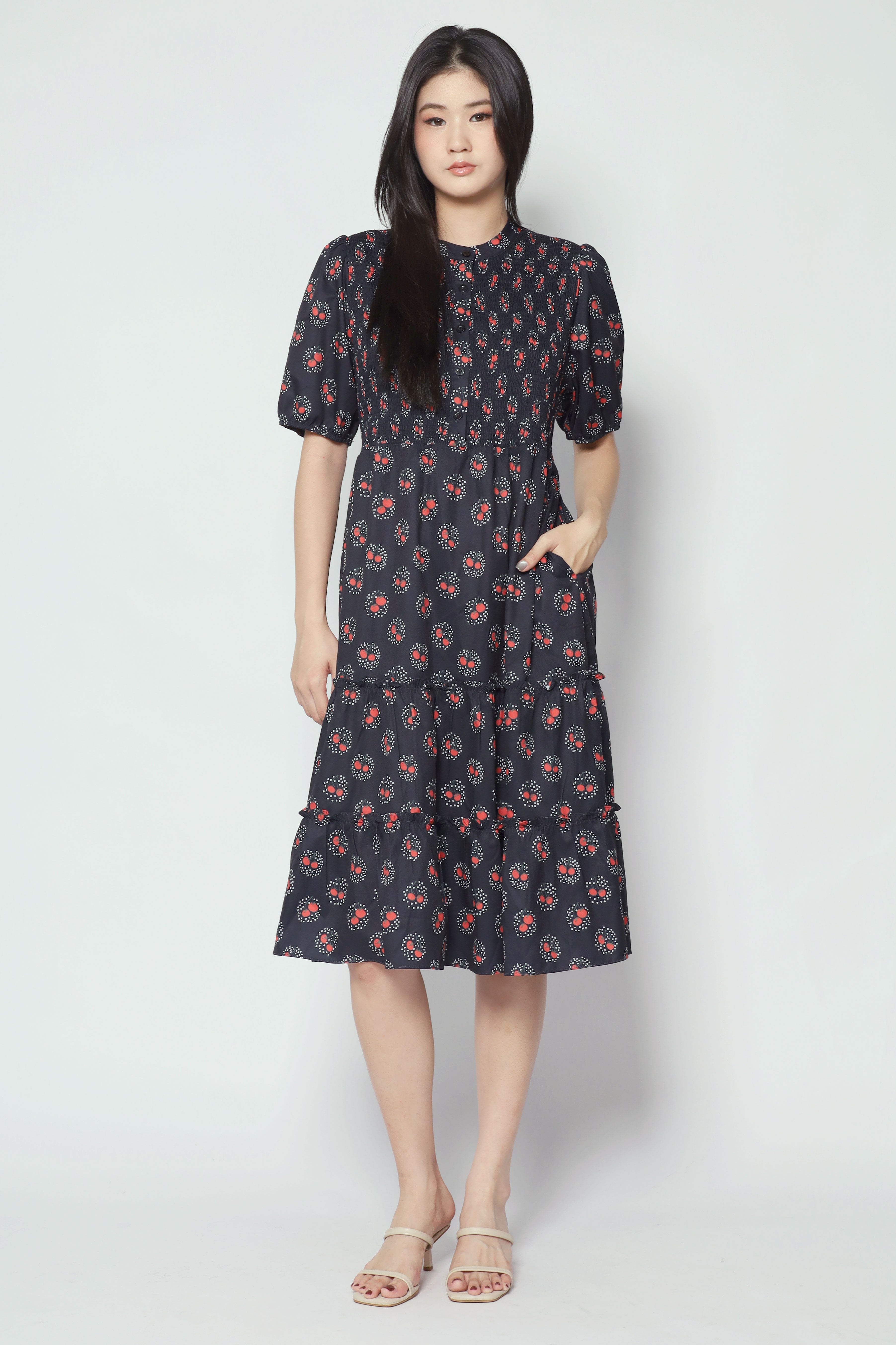 Aurora Dress in Cherry Tomato