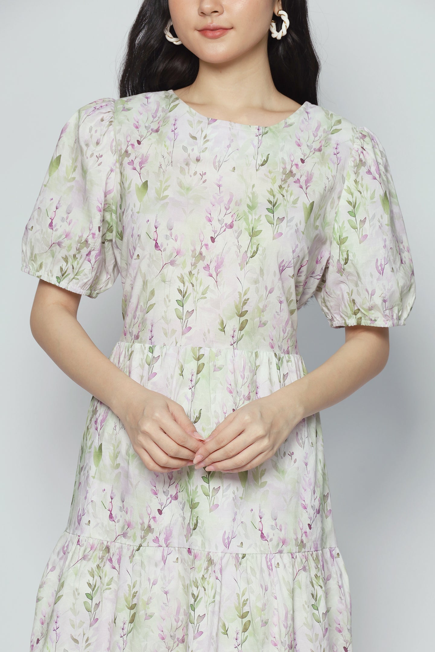 Avril Dress in Thyme Bloom