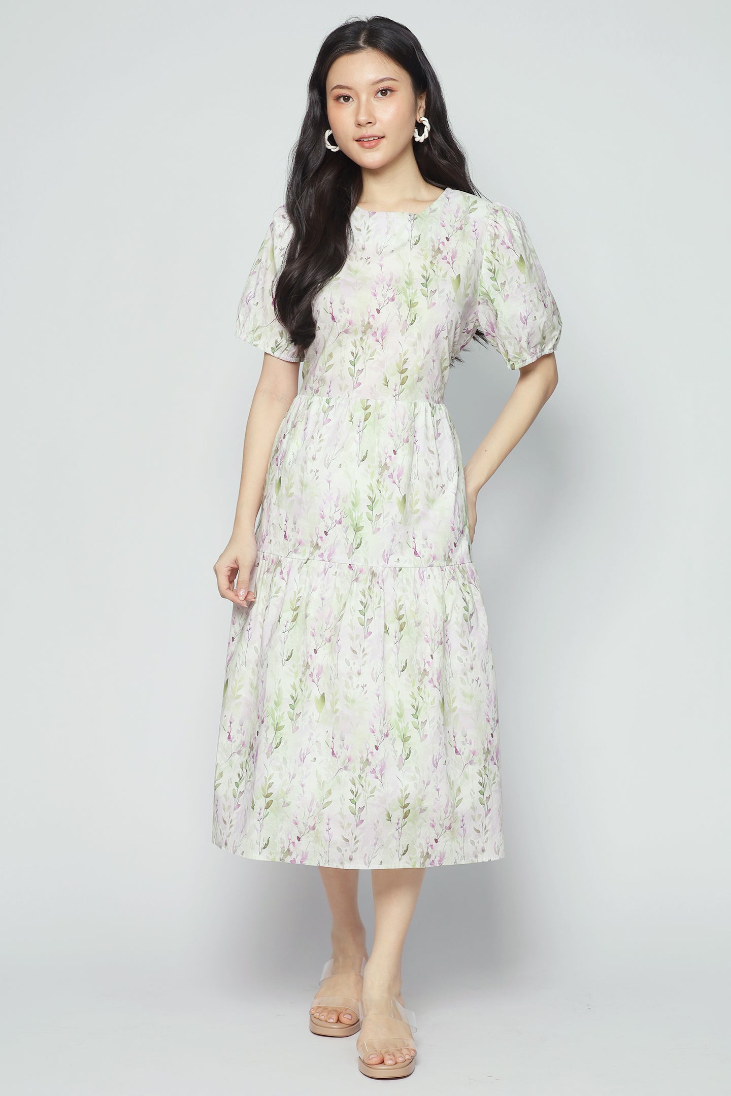 Avril Dress in Thyme Bloom