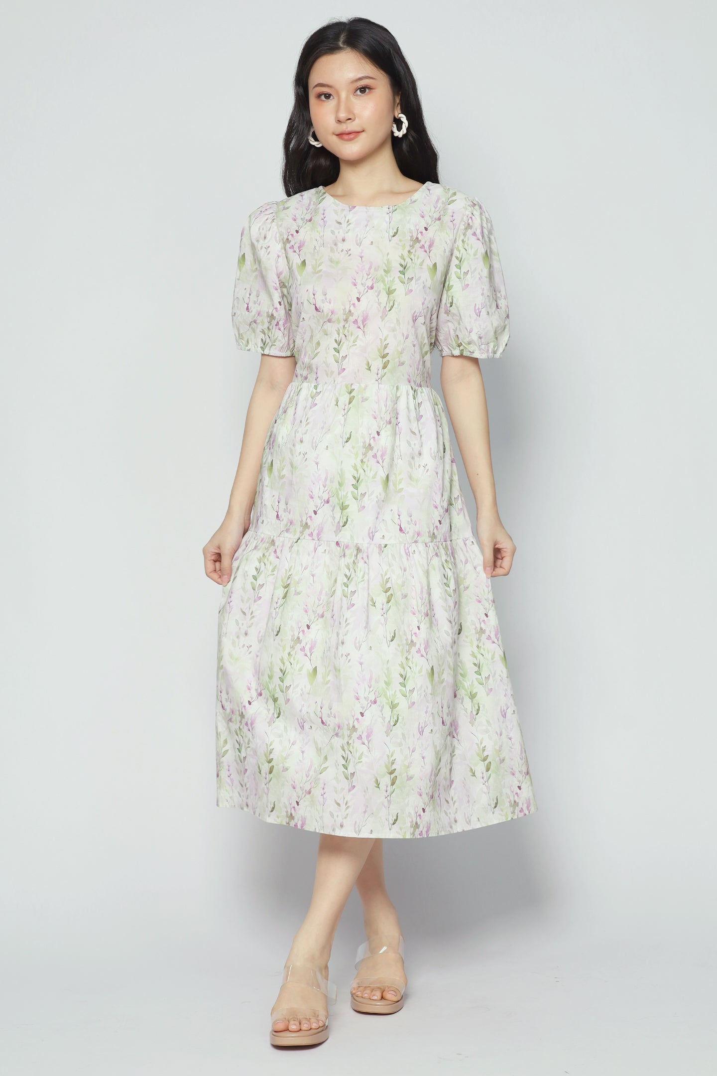 Avril Dress in Thyme Bloom
