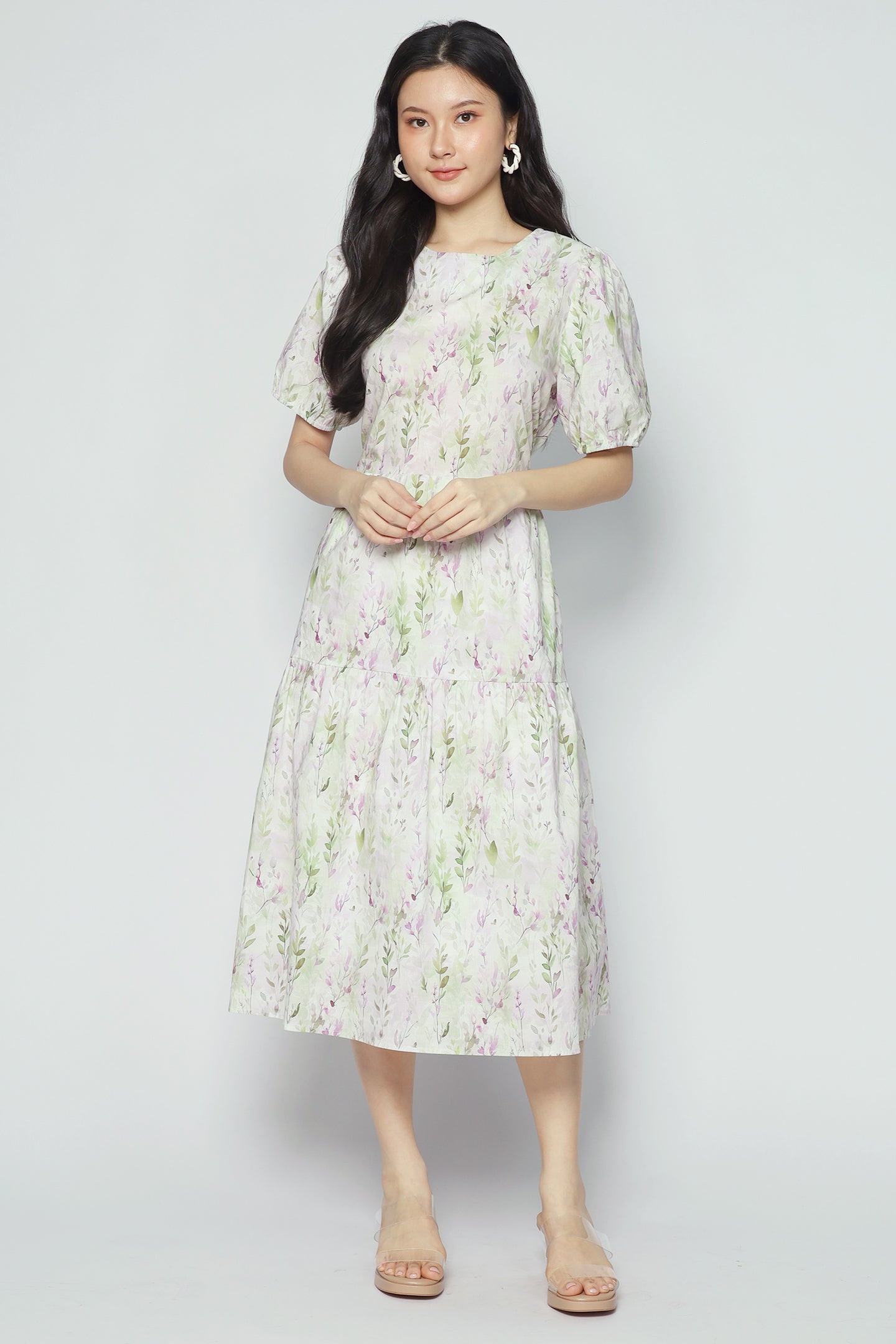 Avril Dress in Thyme Bloom