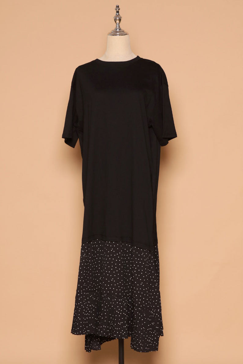 PO - Aiden Pleated Polkadot Dress