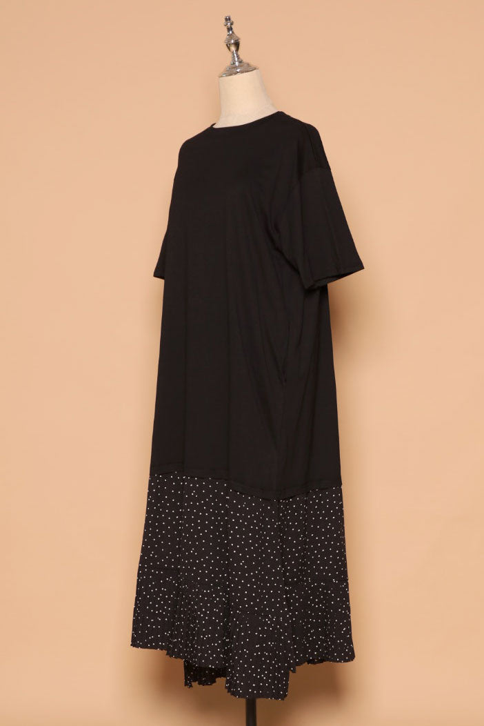PO - Aiden Pleated Polkadot Dress