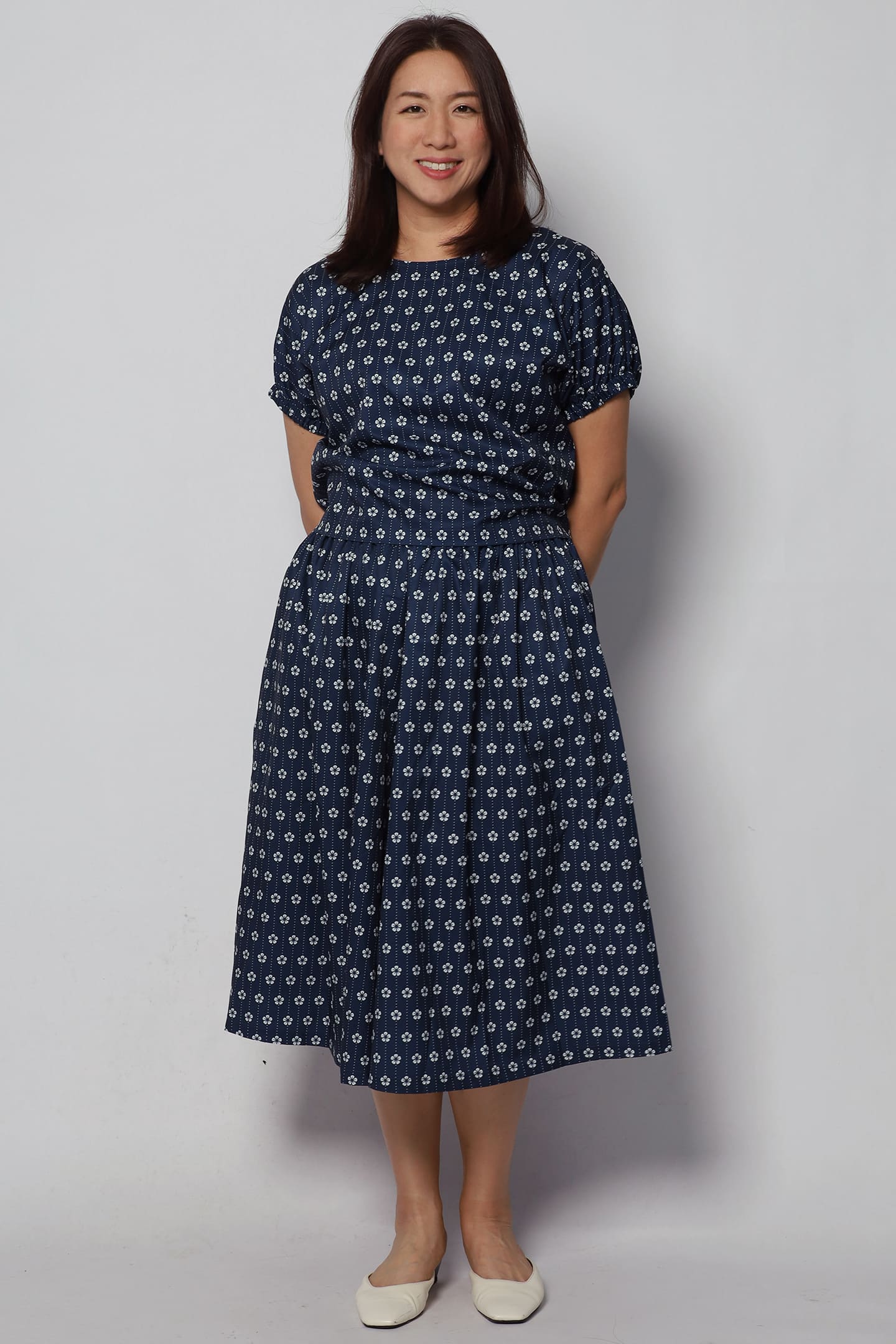 Akemi 2 in 1 Top and Culottes Set in Tiny Motiffs
