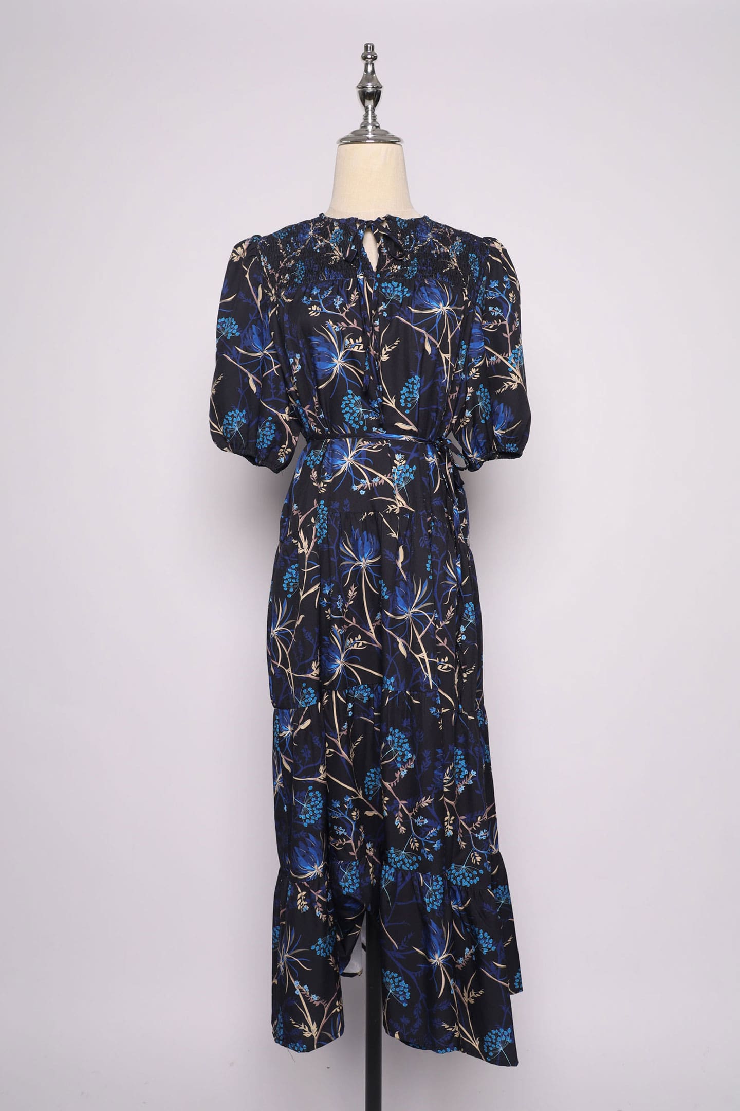 PO - Alina Dress in Blue Forest